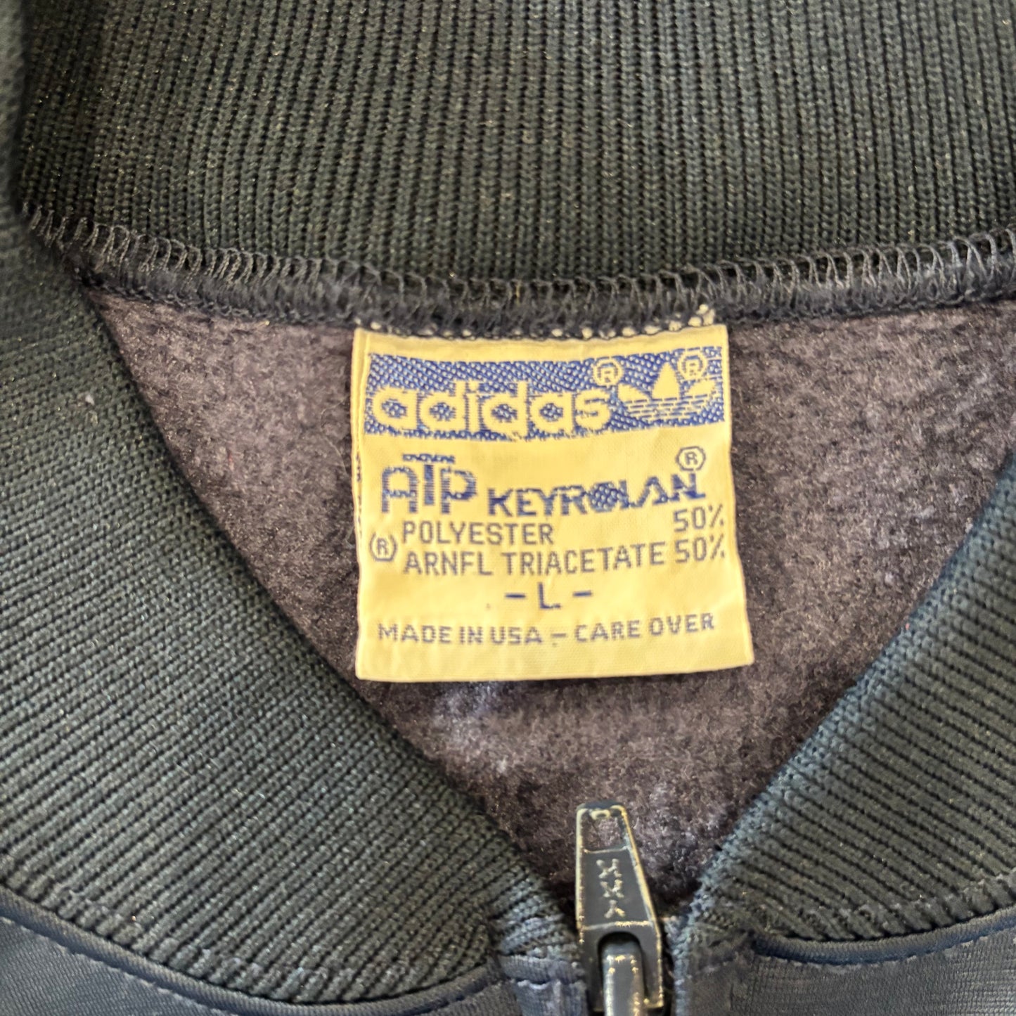 80's Adidas ATP 裏起毛 トラックジャケット ネイビー L /B3052J-SO