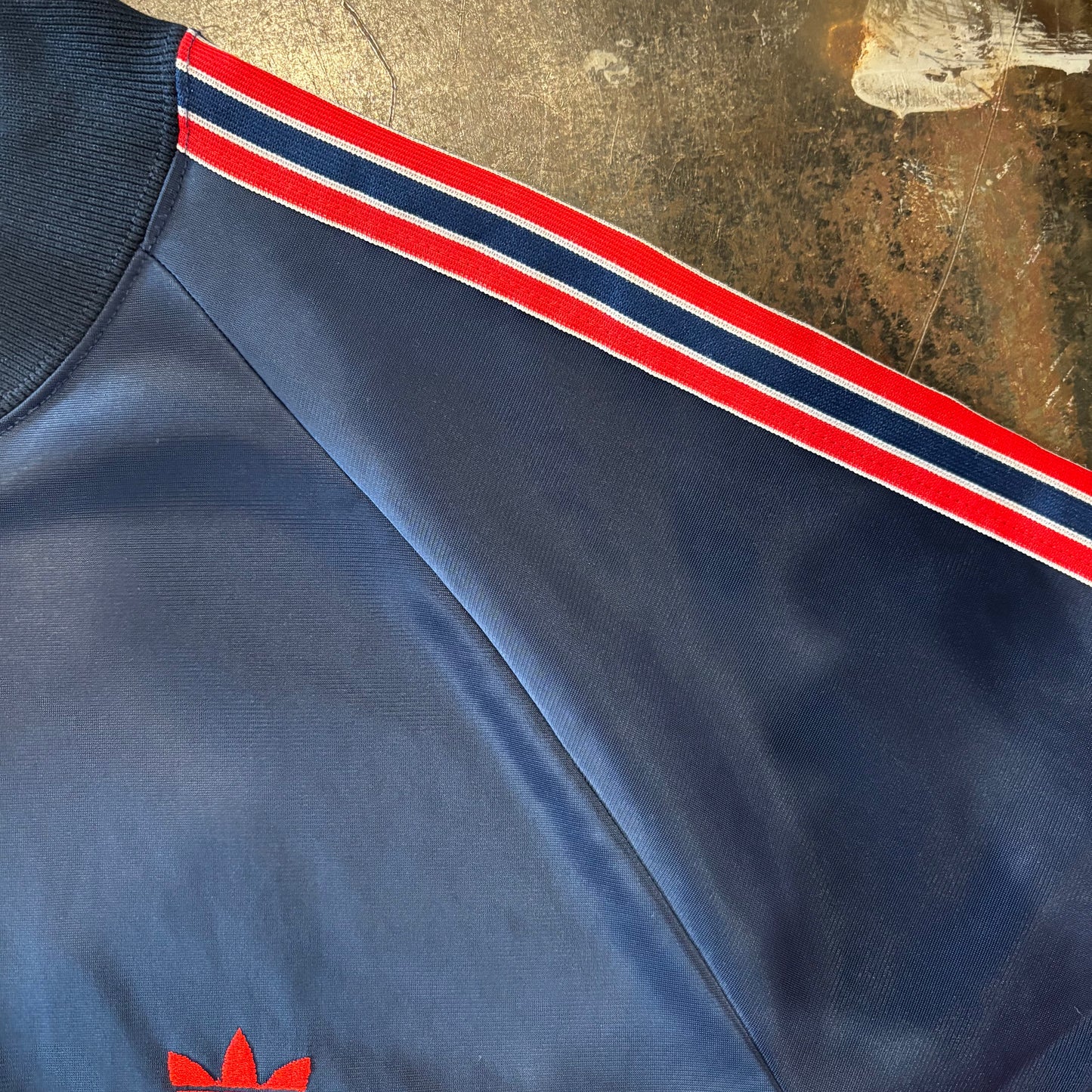 80's Adidas ATP 裏起毛 トラックジャケット ネイビー L /B3052J-SO
