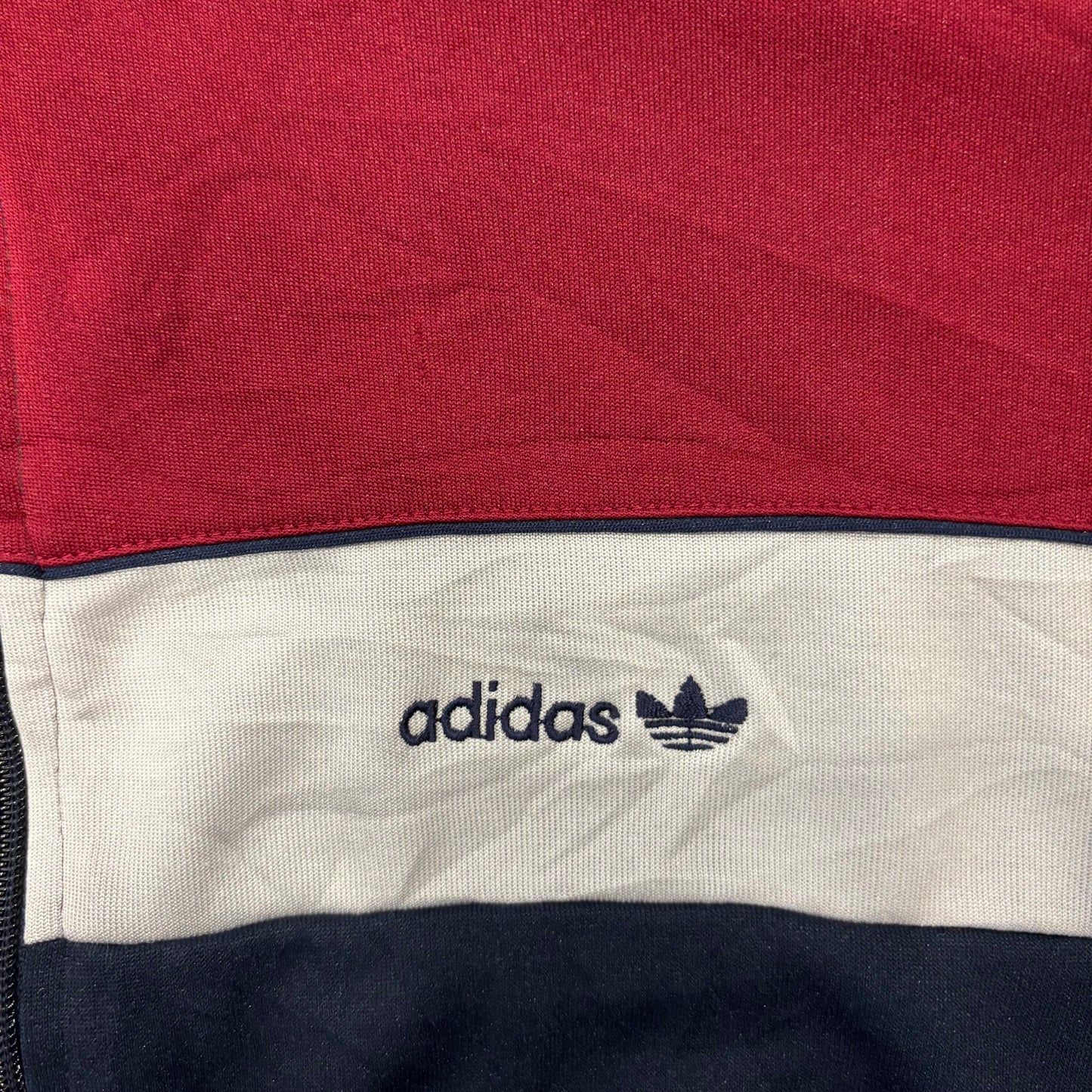 80's Adidas トラックジャケット 赤、ネイビー、グレー M /A5997J-SO