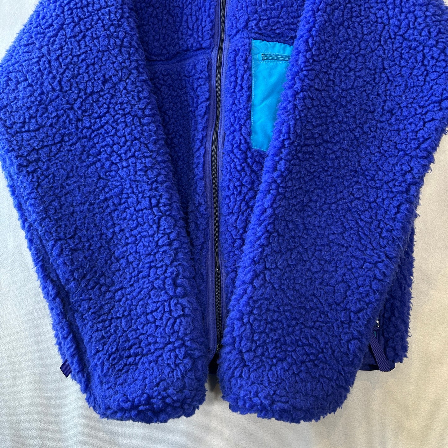 80's Patagonia パタゴニア レトロパイルジャケット カーディガン フリース コバルト (S)/A9275F-SO