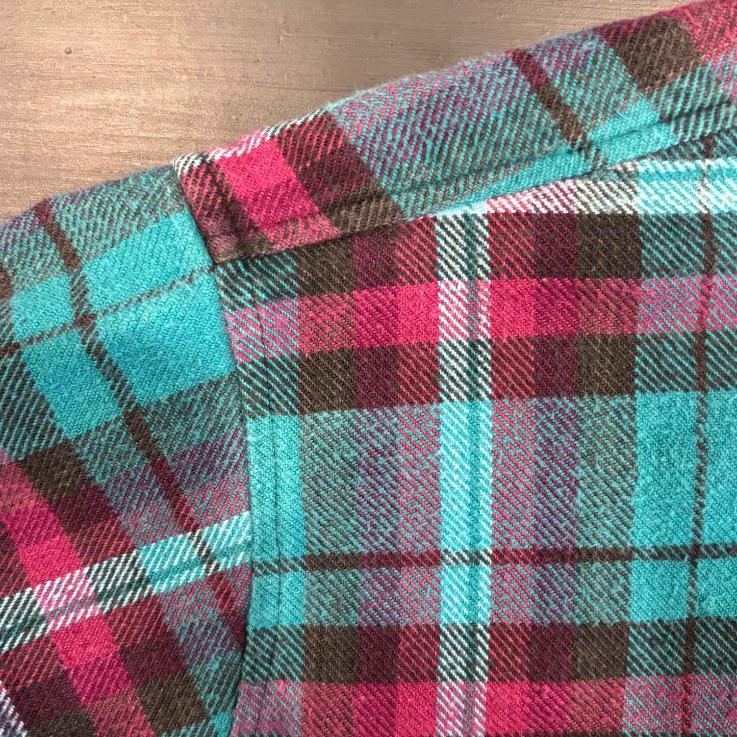 00's Wear Guard フランネルチェックシャツ ターコイズブルー マゼンタ 黒 (XXL)/B3055SH-SO