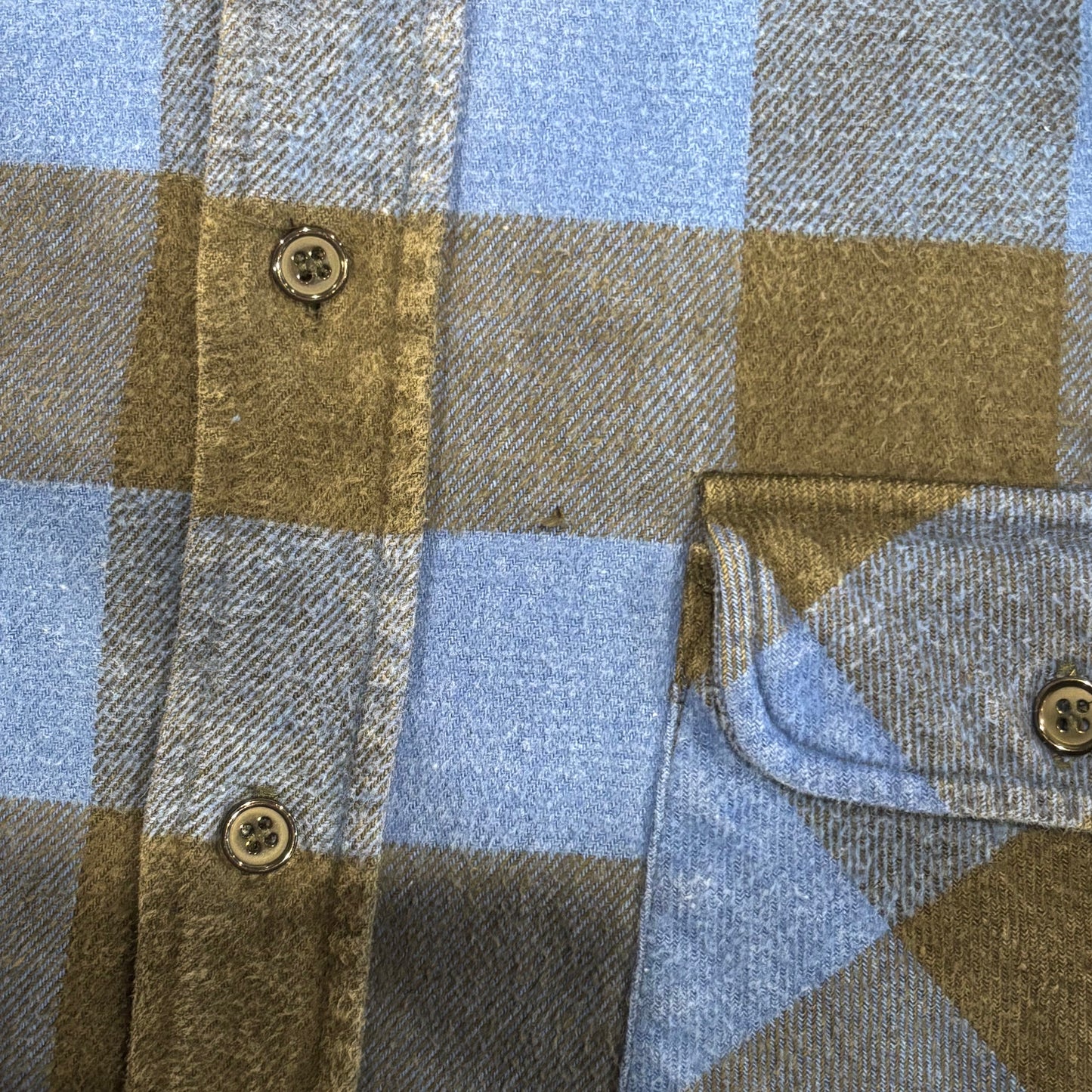 90's Dickies ディッキーズ ネルシャツ バッファローチェック 青黒 (L)/B2913SH-SO
