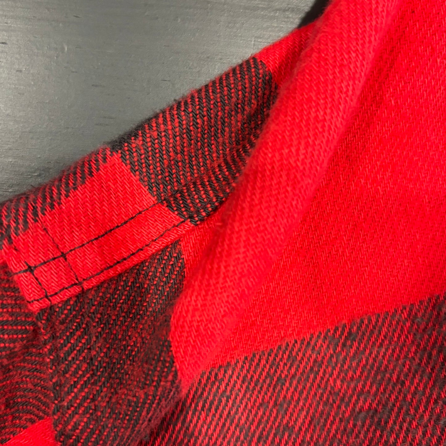80's ST.JHONES BAY "Big Mac Flannel" フランネルチェックシャツ 赤黒 (L)/B2917SH-SO