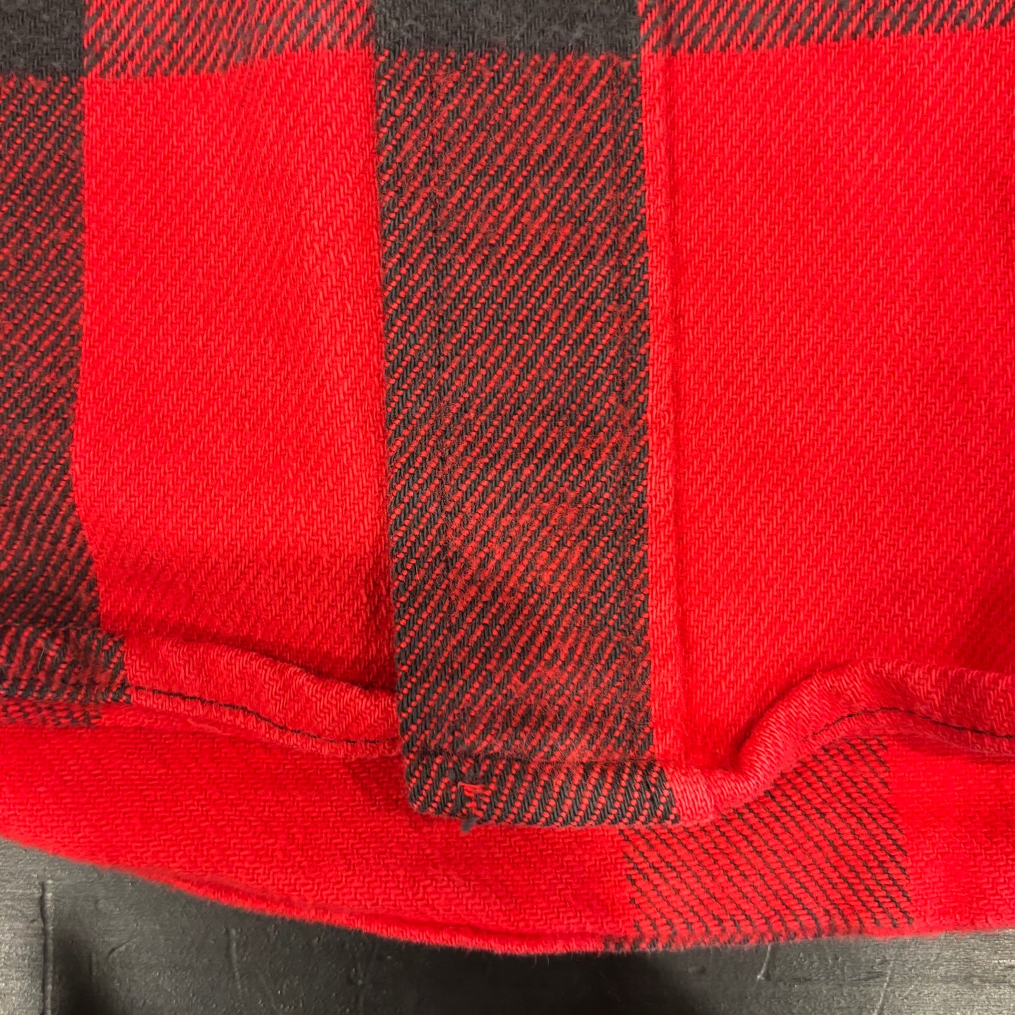 80's ST.JHONES BAY "Big Mac Flannel" フランネルチェックシャツ 赤黒 (L)/B2917SH-SO