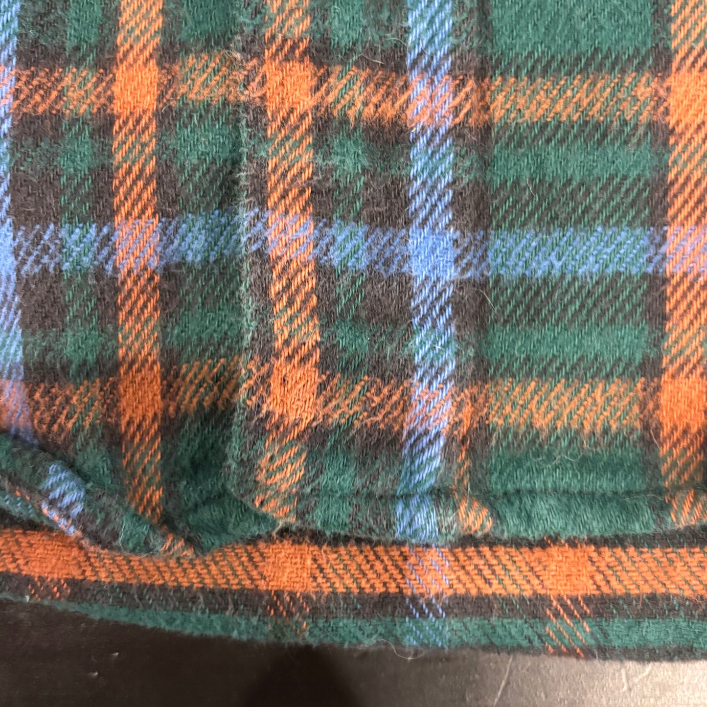 00's Wool Rich フランネルチェックシャツ 青緑橙 (M)/A7783SH-SO