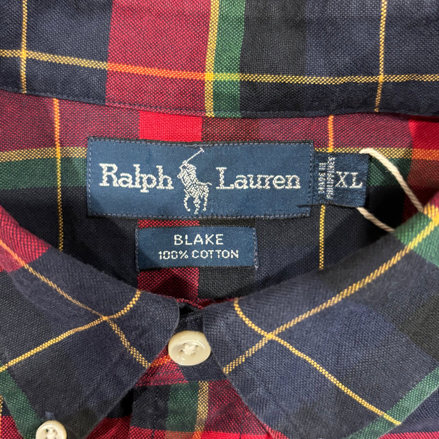 00's Ralph Lauren ラルフローレン チェックシャツ 赤黄緑紺 (XL)/A7669SH-SO