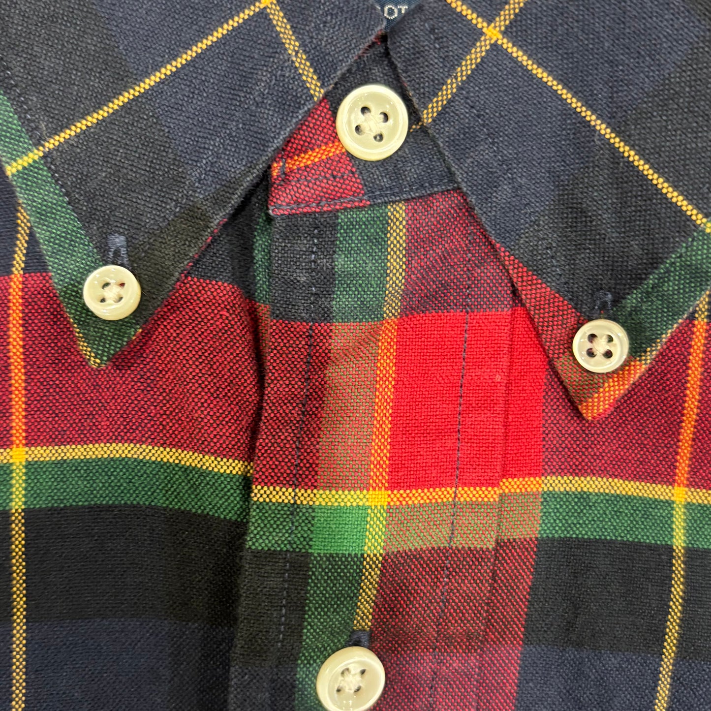 00's Ralph Lauren ラルフローレン チェックシャツ 赤黄緑紺 (XL)/A7669SH-SO
