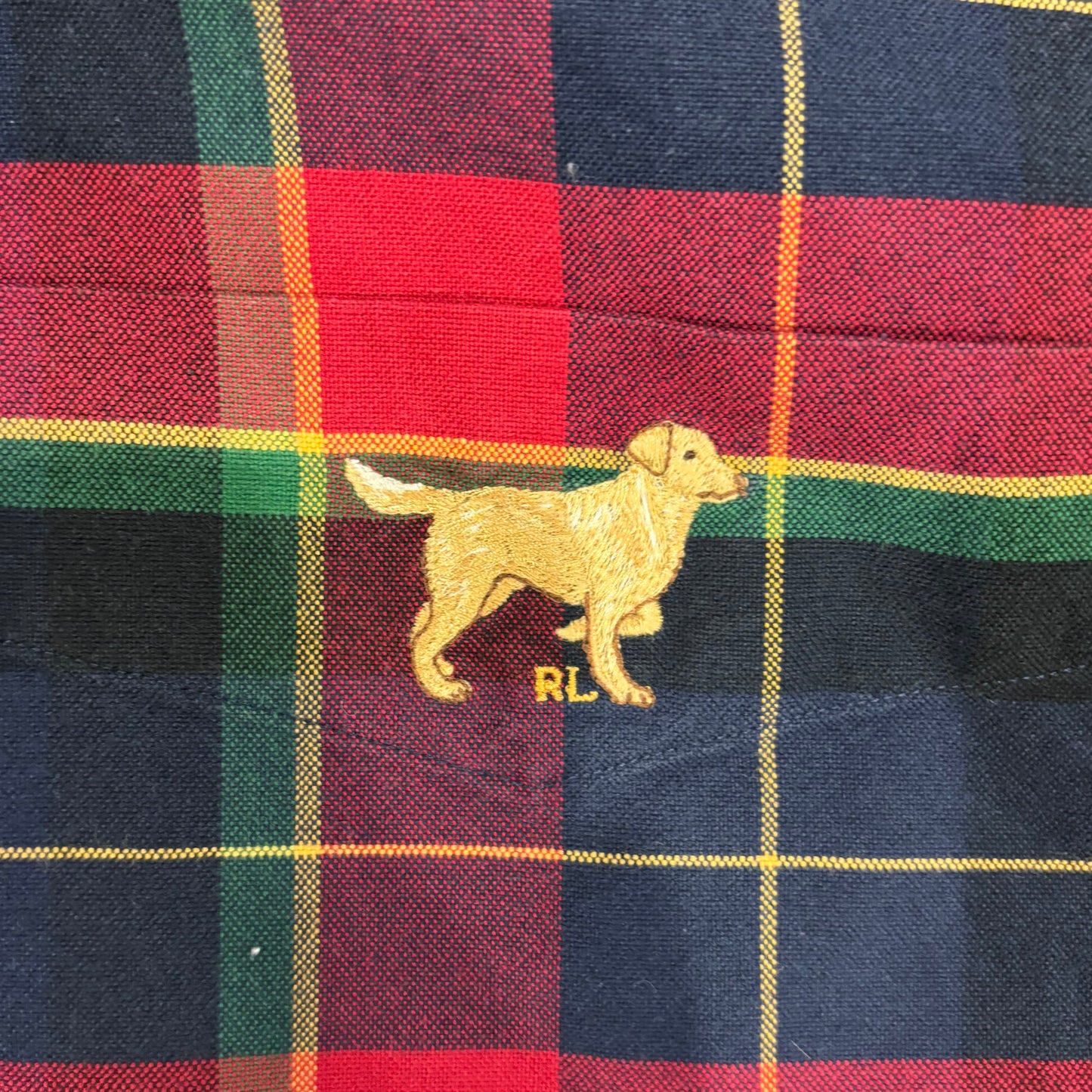 00's Ralph Lauren ラルフローレン チェックシャツ 赤黄緑紺 (XL)/A7669SH-SO