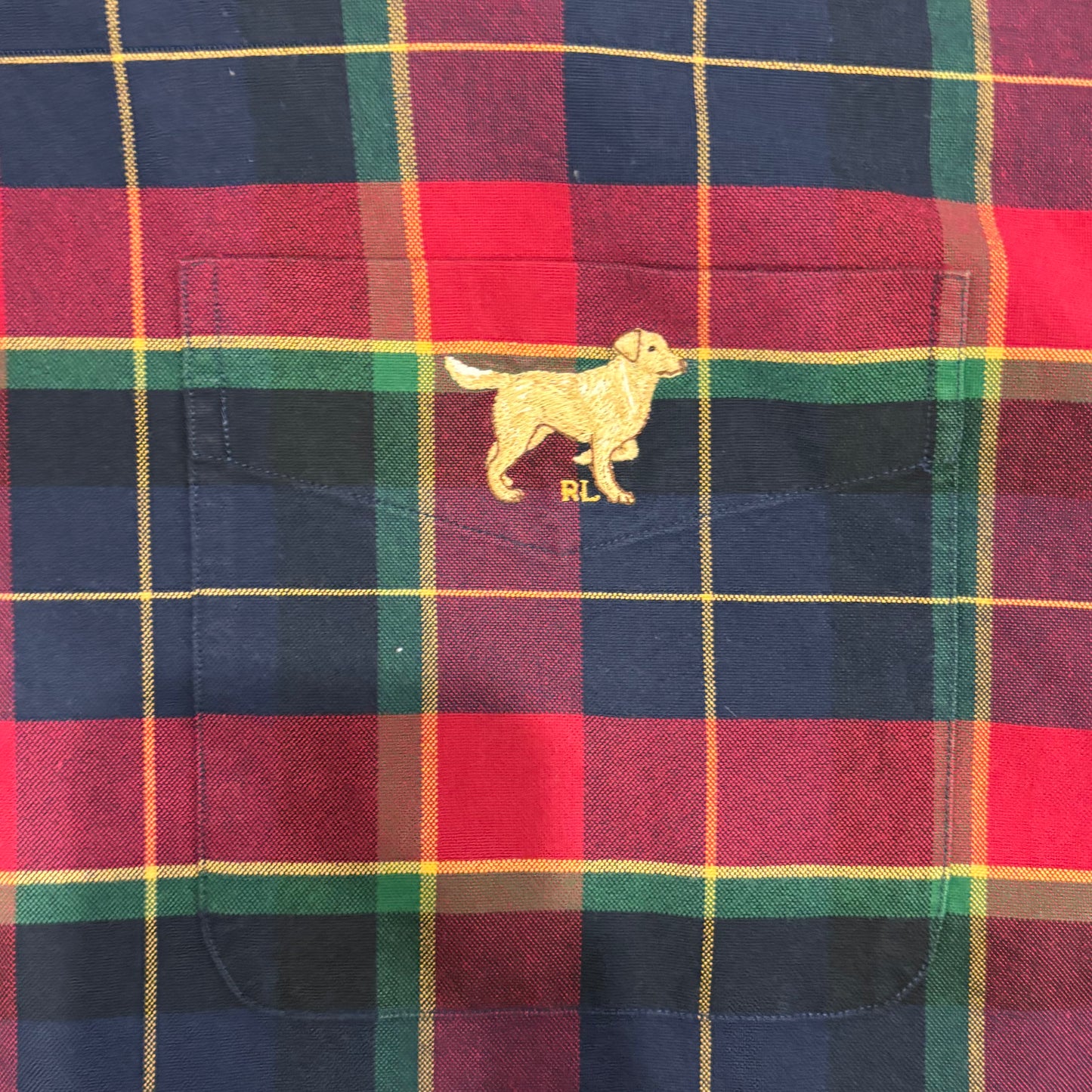00's Ralph Lauren ラルフローレン チェックシャツ 赤黄緑紺 (XL)/A7669SH-SO