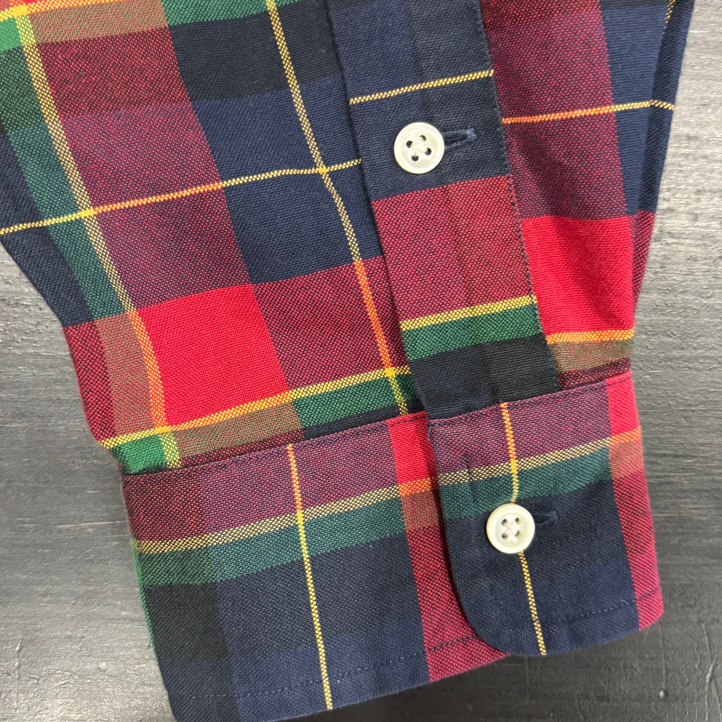 00's Ralph Lauren ラルフローレン チェックシャツ 赤黄緑紺 (XL)/A7669SH-SO