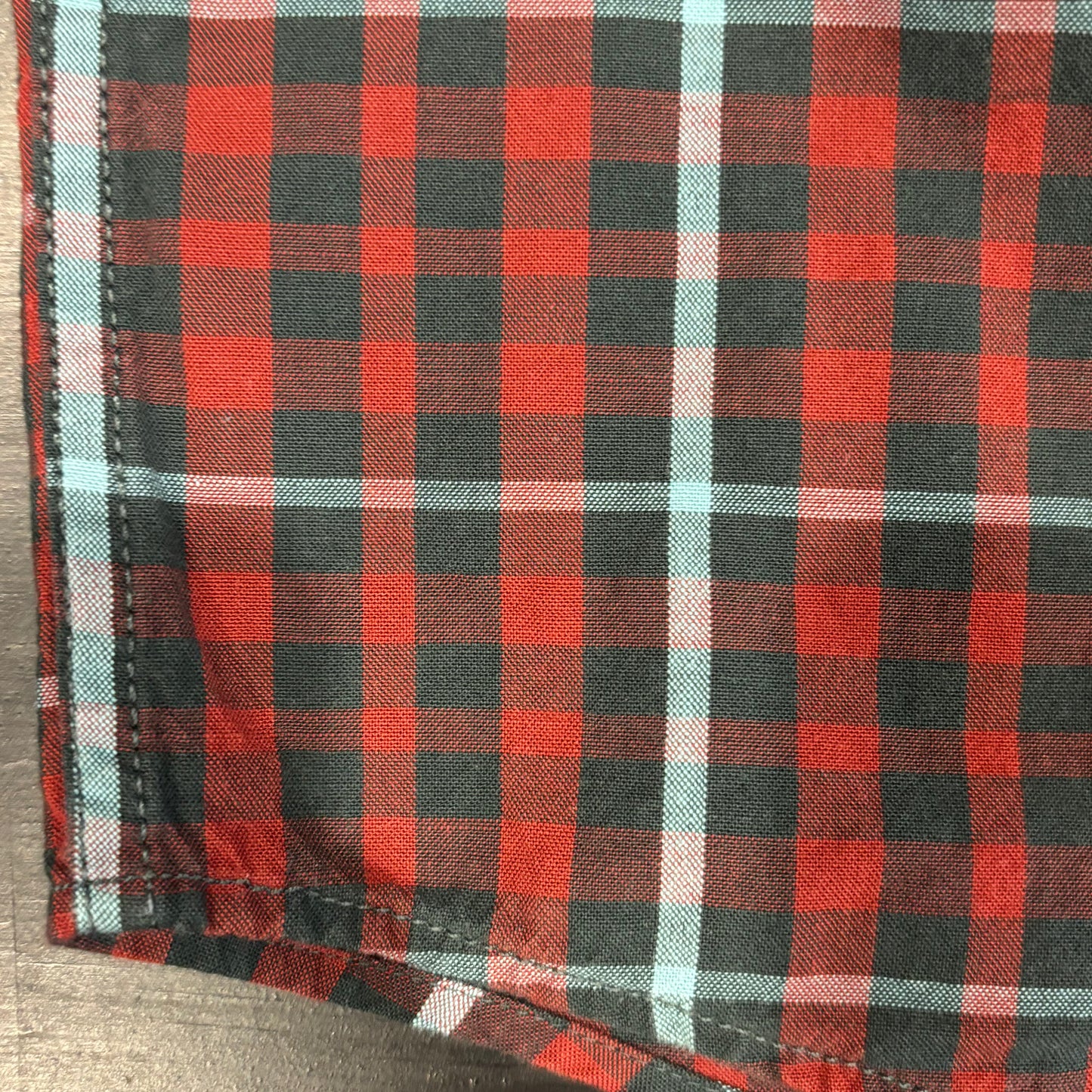 00's Patagonia パタゴニア ボタンダウンチェックシャツ 赤黒緑 (L)/A7919SH-SO