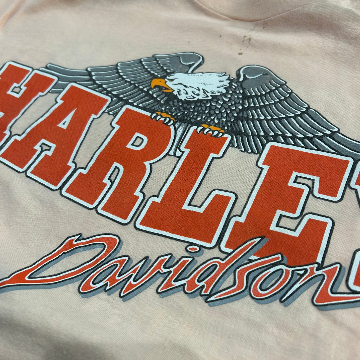 90's HARLEY DAVIDSON "COLBOCH Morristown Tenn" Tシャツ ピンク (不明)/A6487T-SO