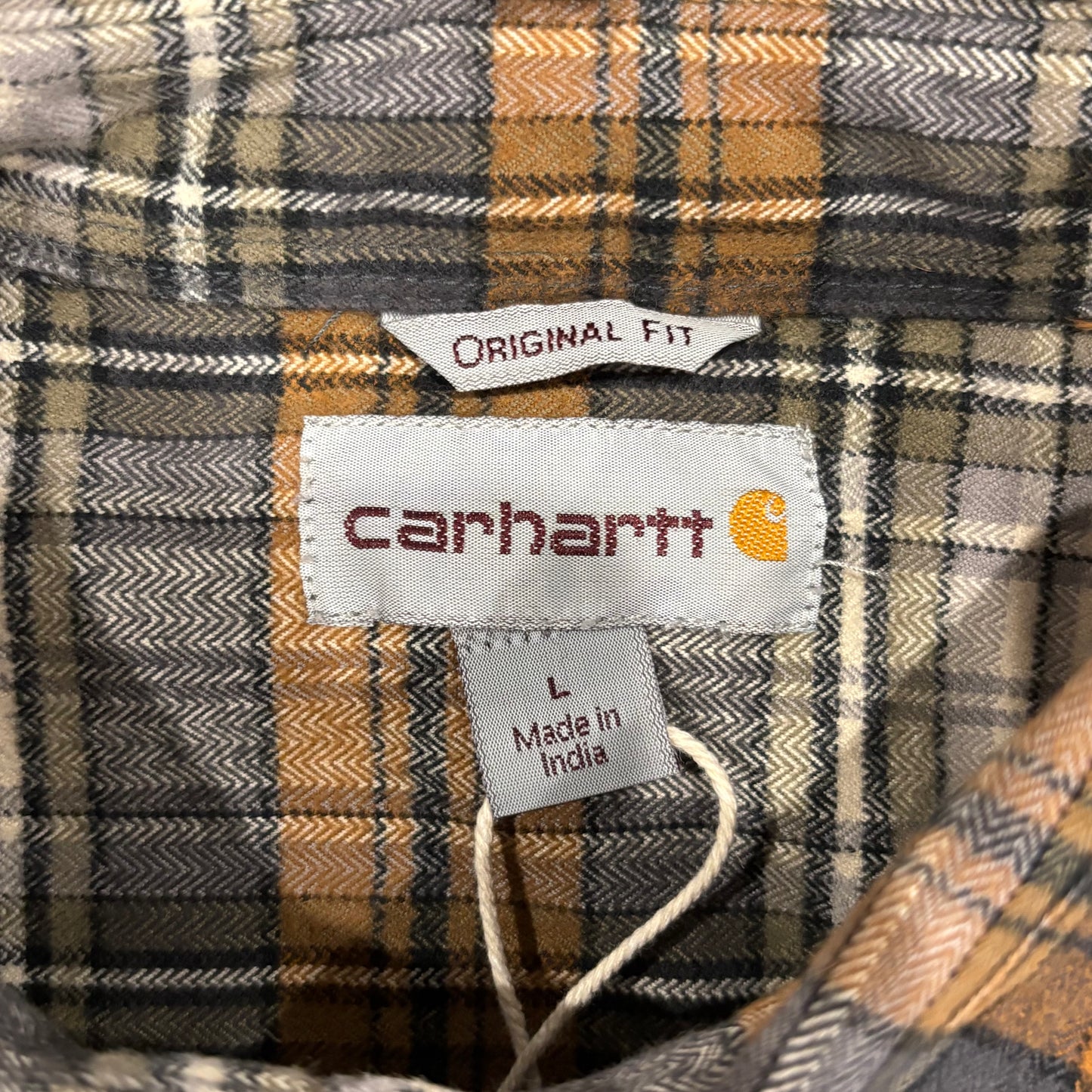 00's Carhartt カーハート チェックシャツ 黒白茶 (L)/A7935SH-SO
