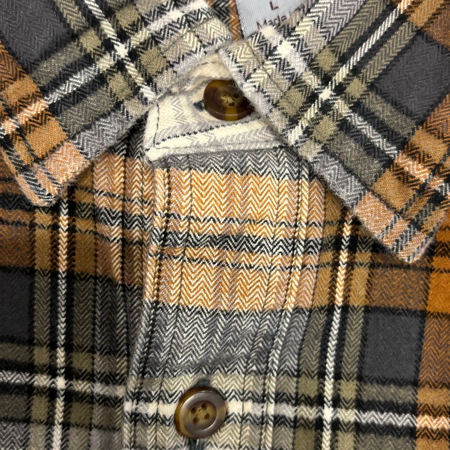 00's Carhartt カーハート チェックシャツ 黒白茶 (L)/A7935SH-SO