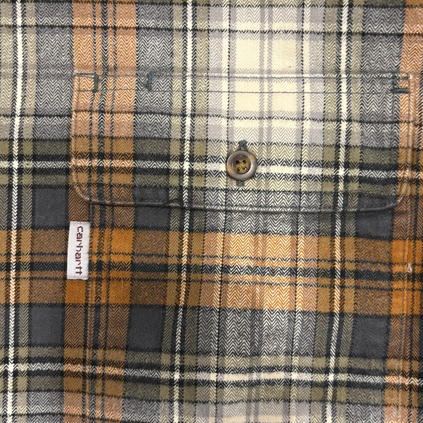 00's Carhartt カーハート チェックシャツ 黒白茶 (L)/A7935SH-SO