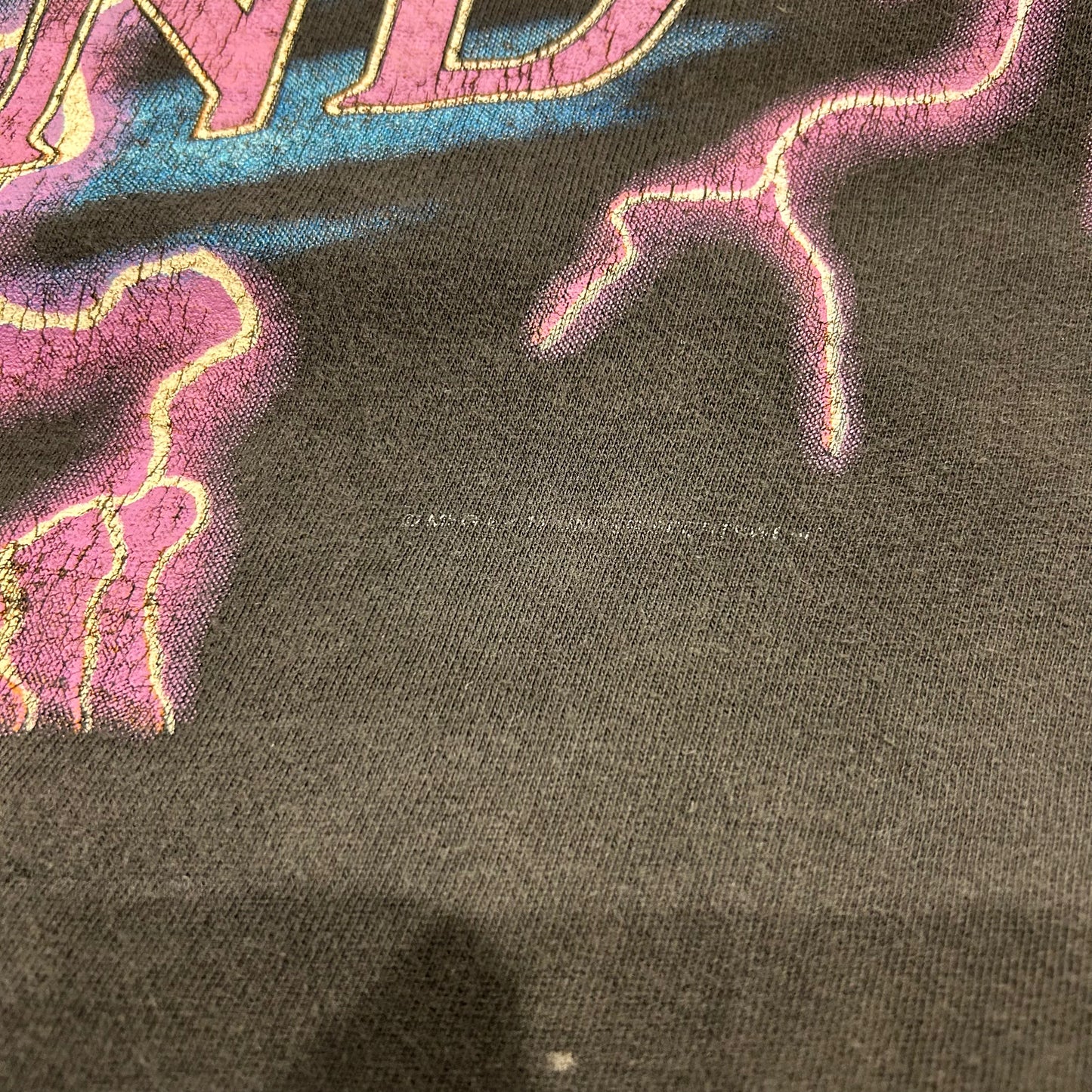 00's THUNDER SPORTSWEAR "FEEL THE WIND" Tシャツ ブラック (L)/A7137T-SO