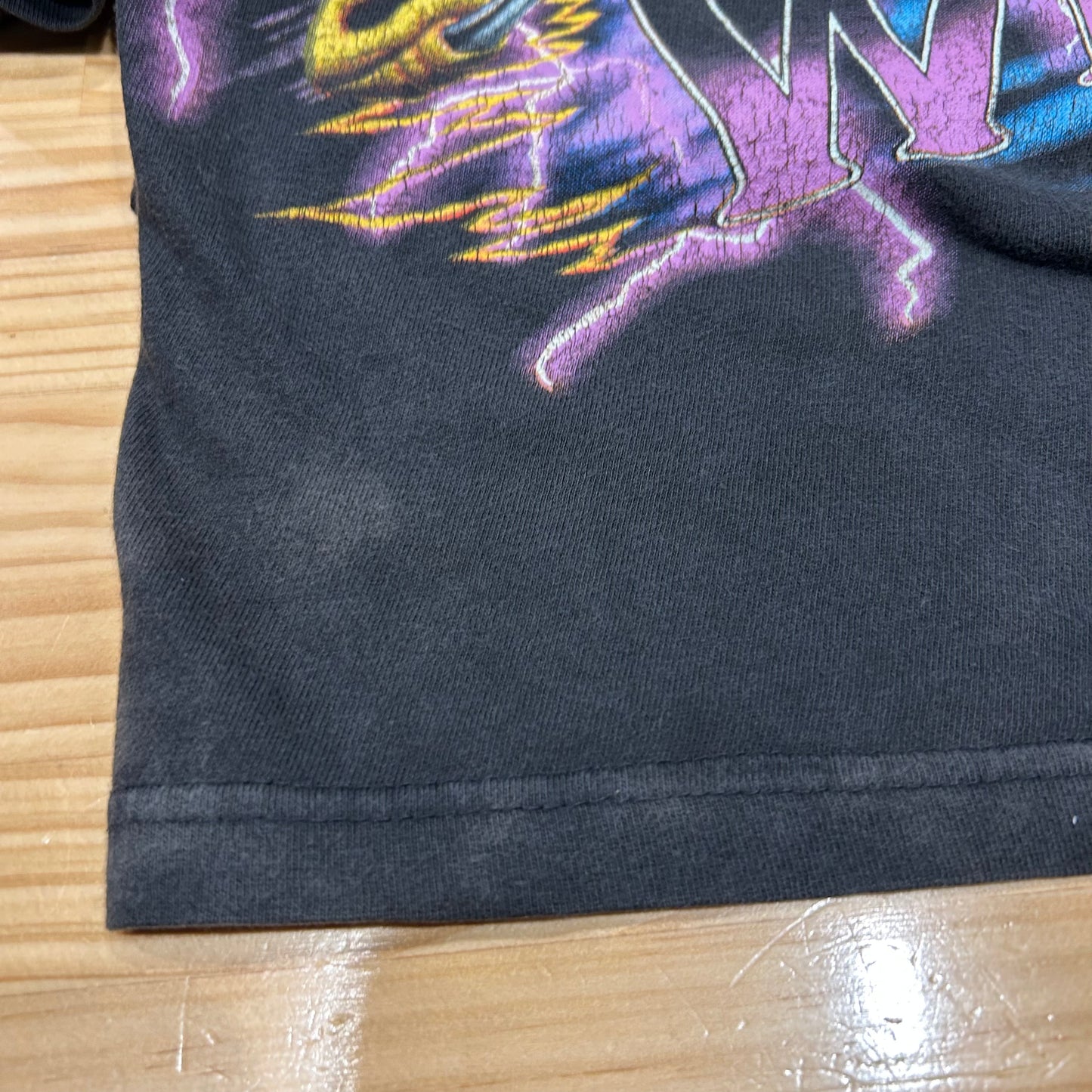 00's THUNDER SPORTSWEAR "FEEL THE WIND" Tシャツ ブラック (L)/A7137T-SO