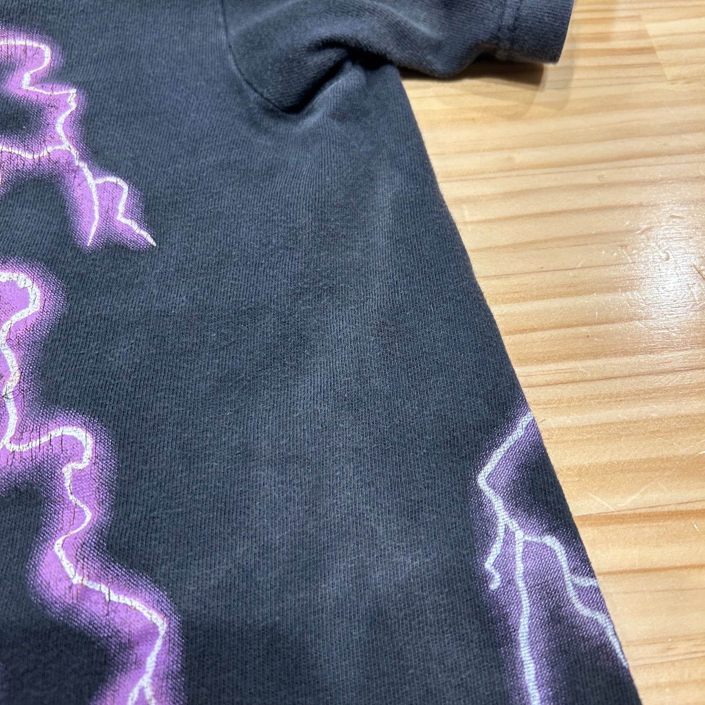 00's THUNDER SPORTSWEAR "FEEL THE WIND" Tシャツ ブラック (L)/A7137T-SO