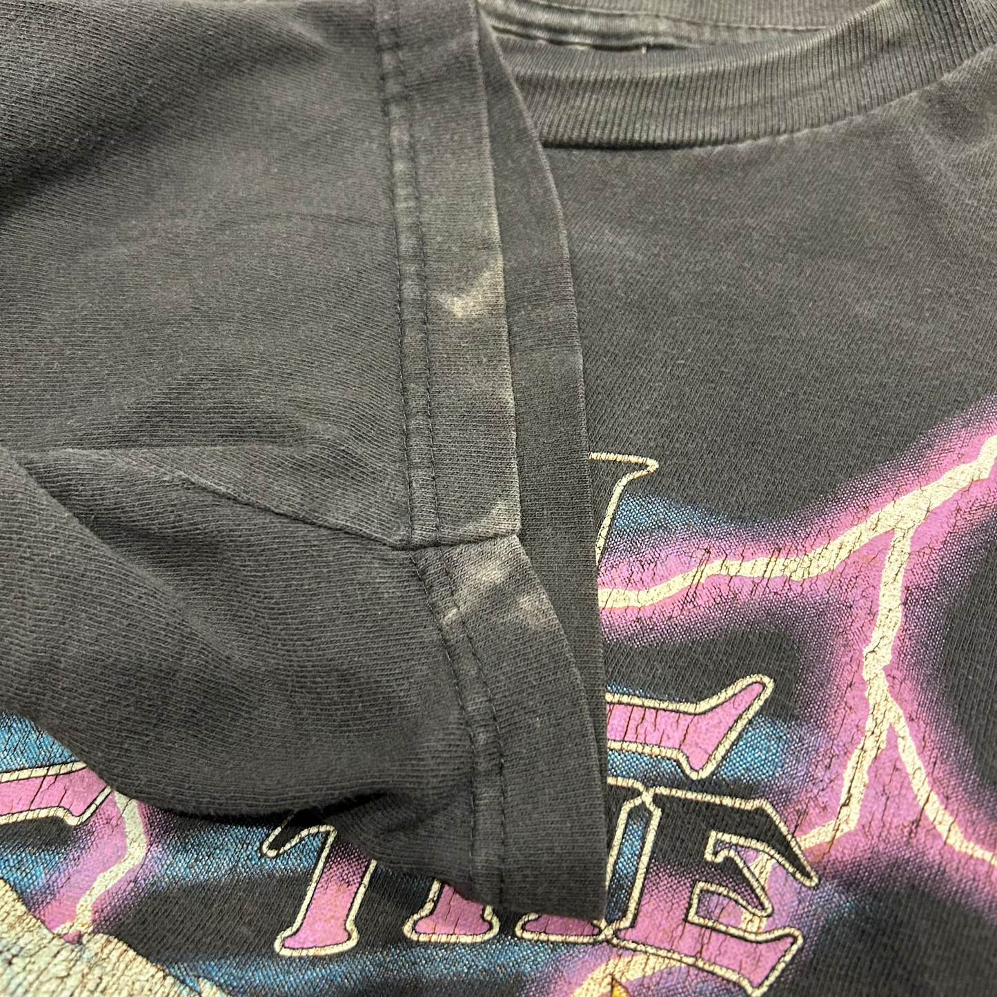00's THUNDER SPORTSWEAR "FEEL THE WIND" Tシャツ ブラック (L)/A7137T-SO