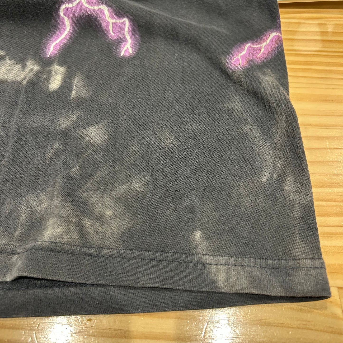 00's THUNDER SPORTSWEAR "FEEL THE WIND" Tシャツ ブラック (L)/A7137T-SO