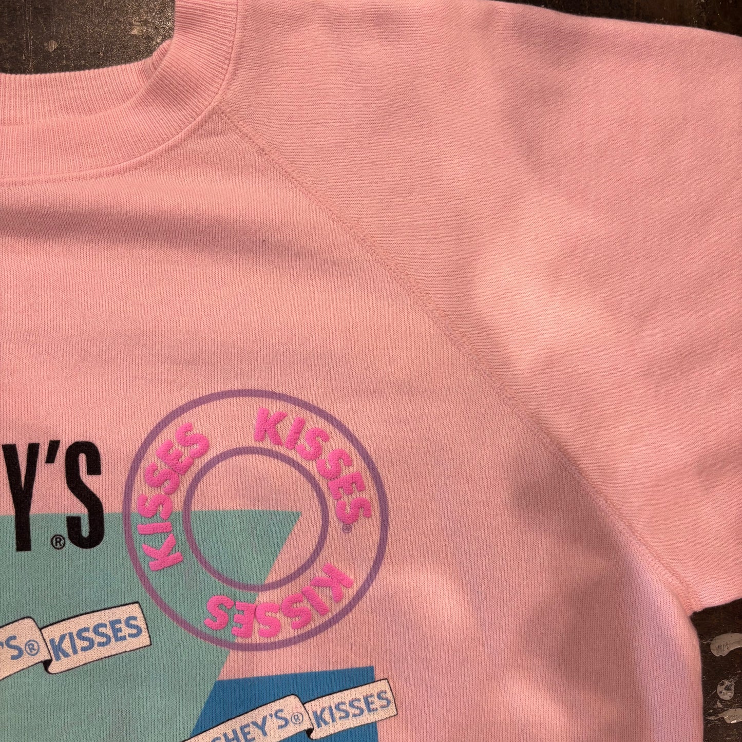 90's Hanes HERSHEY'S ラグラン スウェット ピンク XL /A7855S-SO