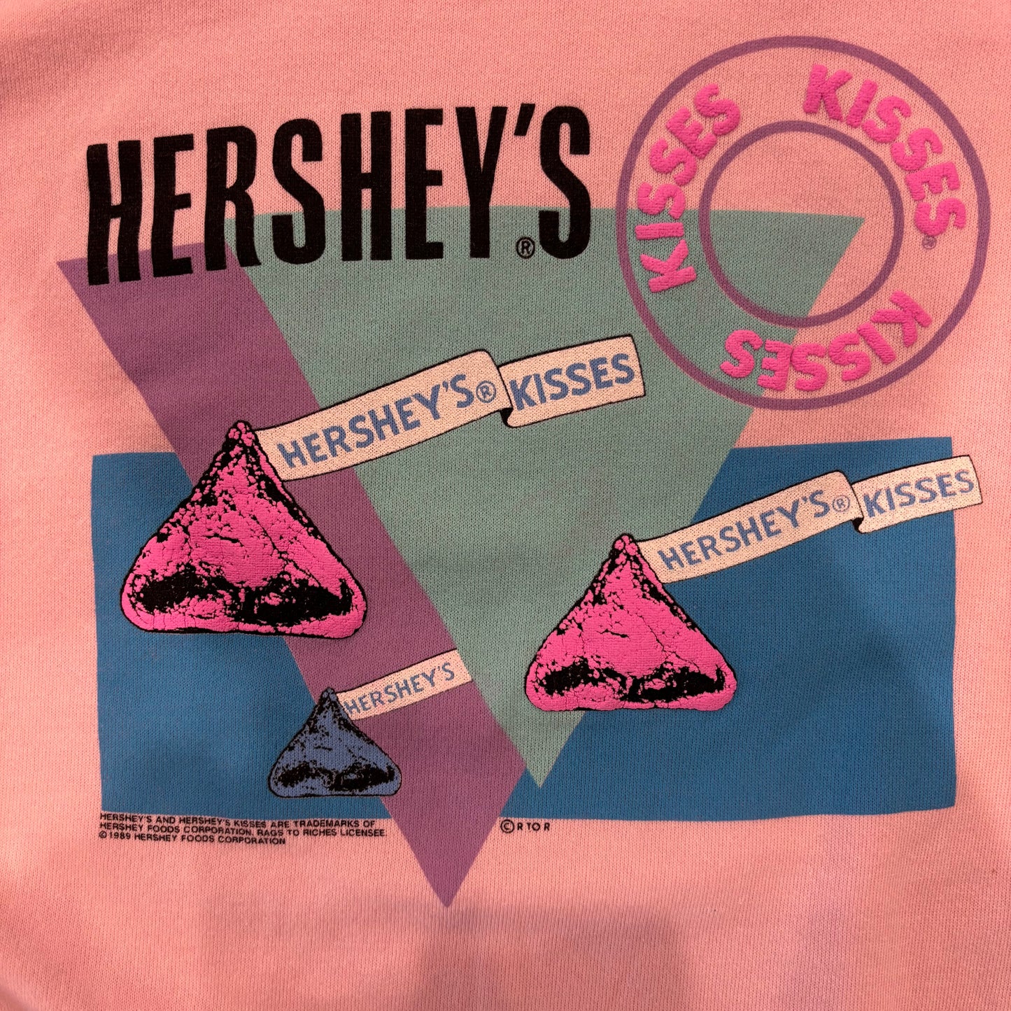90's Hanes HERSHEY'S ラグラン スウェット ピンク XL /A7855S-SO