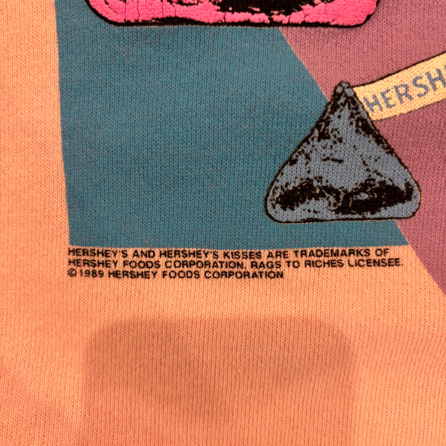 90's Hanes HERSHEY'S ラグラン スウェット ピンク XL /A7855S-SO
