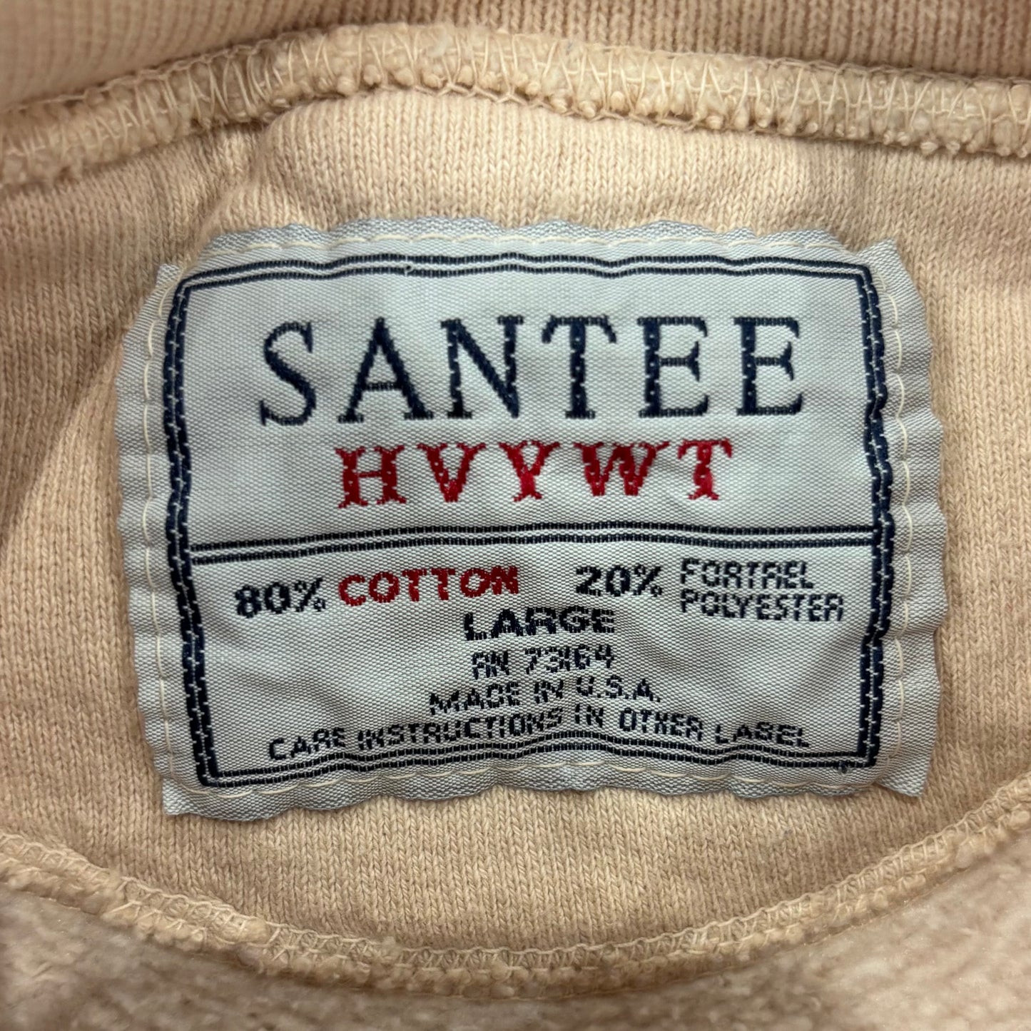 90's SANTEE HVYWT Outdoor Life ドッグプリント アニマル スウェット ベージュ L /B2931S-SO