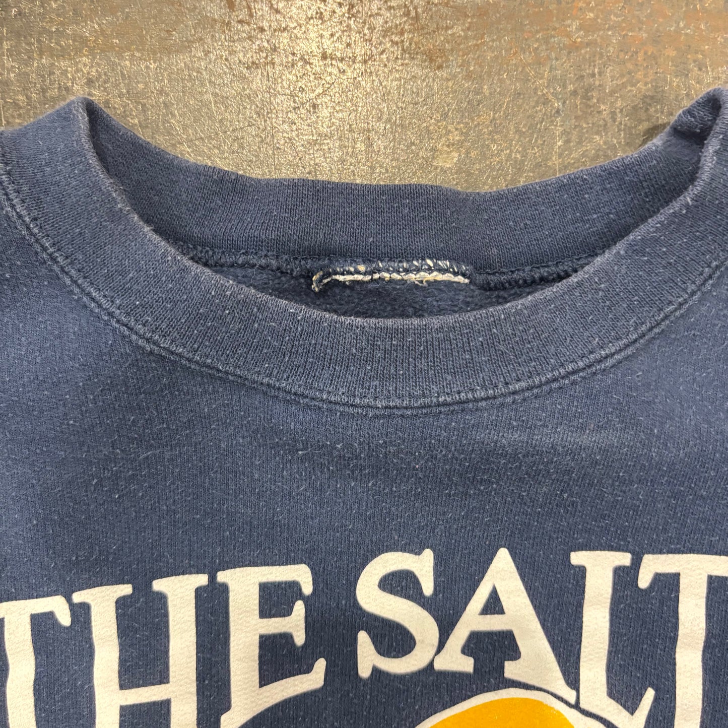 90's THE SALTY DOG CAFE プリントスウェット ネイビー サイズ不明 /A7851S-SO