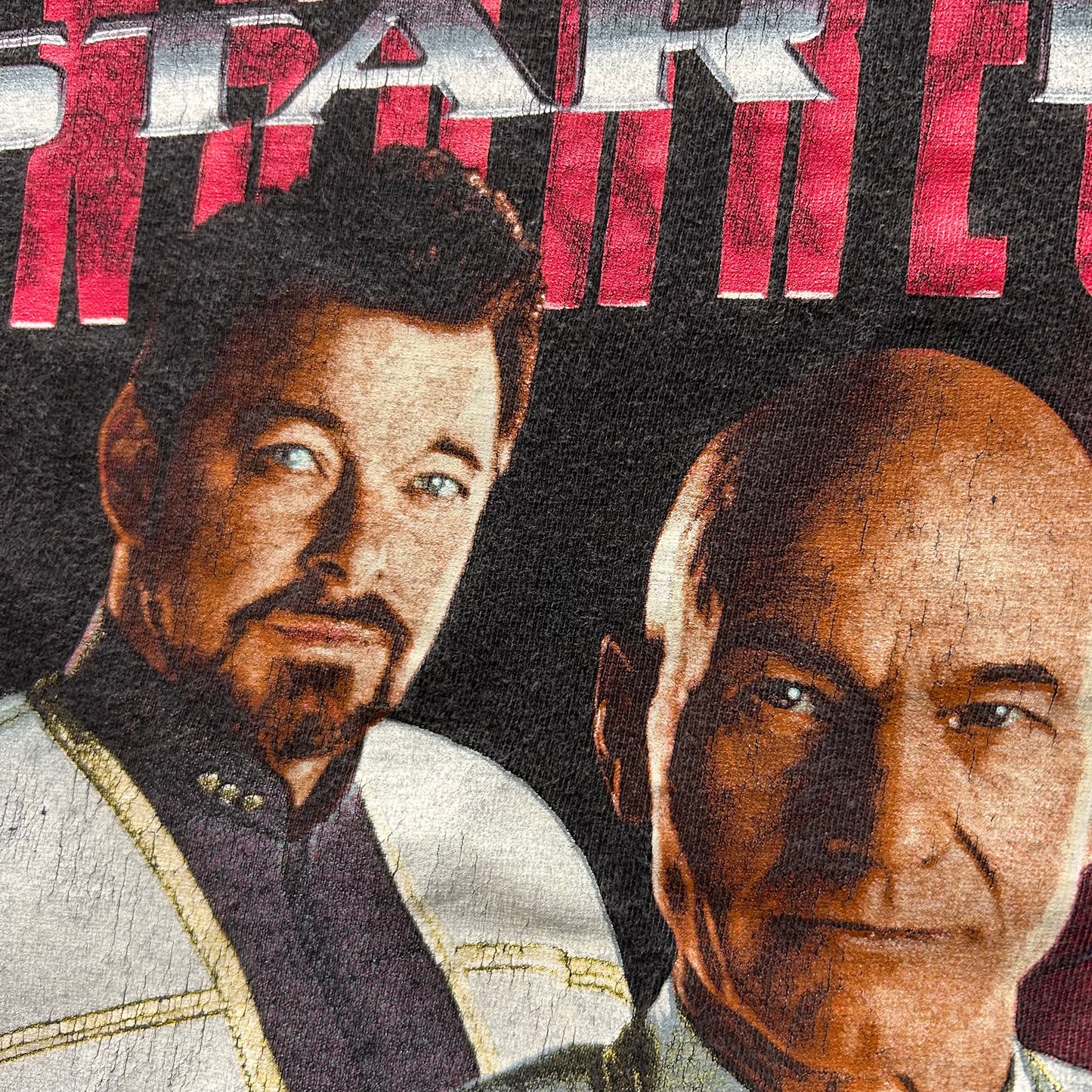 90's STAR TREK スタートレック ムービーTシャツ 黒(XL)/A6995T-SO