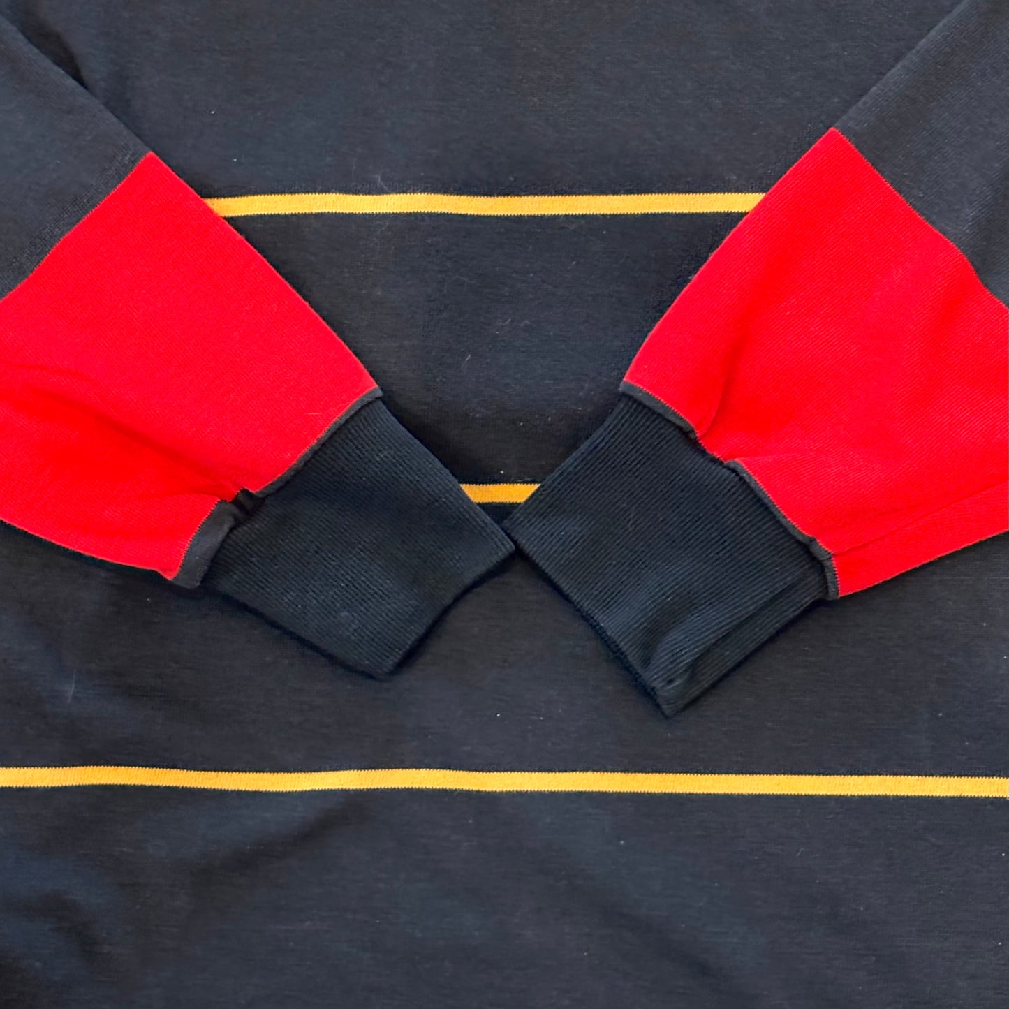 80's Adidas Rugger shirt ラガーシャツ 黒 (サイズ不明)/B1836T-SO