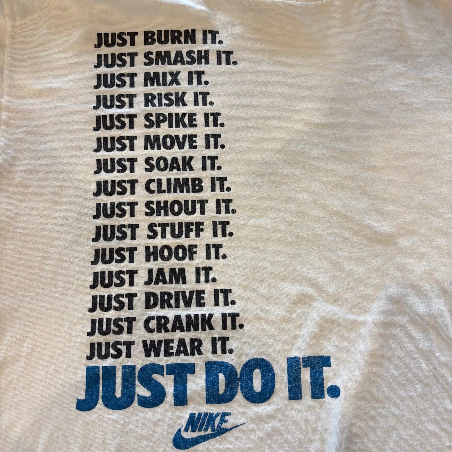 80's NIKE JUST DO IT. Tシャツ ホワイト (XL)/A4415T-SO