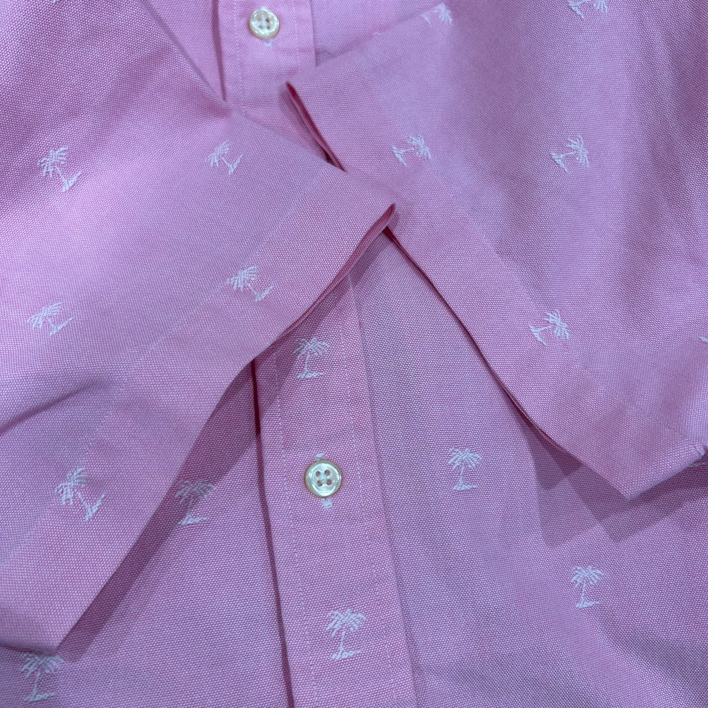 00's Ralph Lauren ラルフローレン オックスフォードシャツ ヤシの木 ピンク(L)/B2327SH-SO