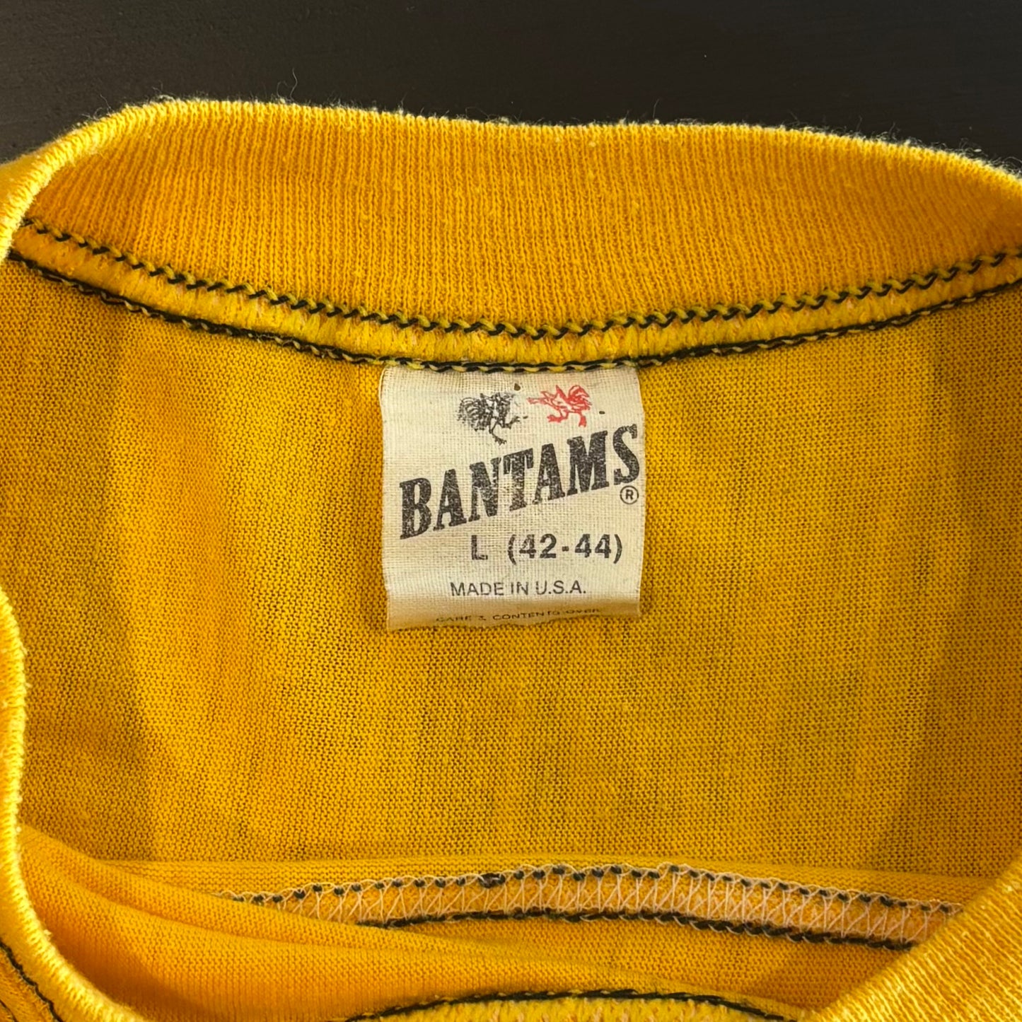 80’s BANTAMS Numbering T-shirt 黄 (L)/A2976T0-SO