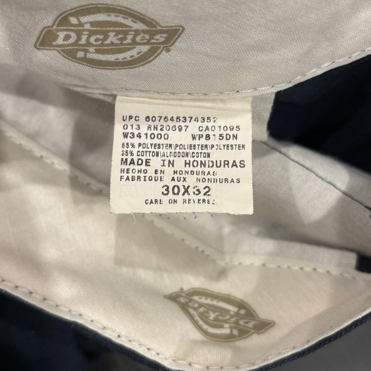 00's Dickies ディッキーズ 815 ストライプ ワークパンツ 紺 (30×32)/B2823P-SO