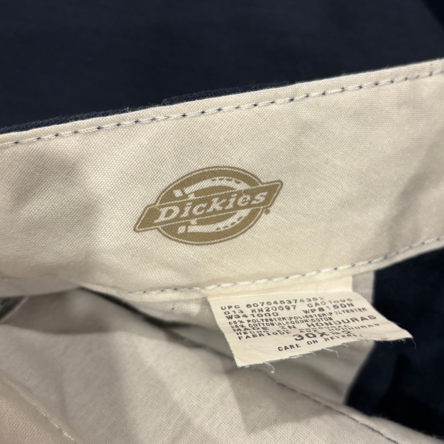 00's Dickies ディッキーズ 815 ストライプ ワークパンツ 紺 (30×32)/B2823P-SO