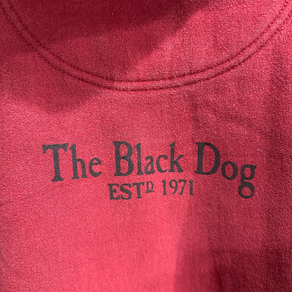 00's Black Dogs プリントスウェット リバースウィーブタイプ フーディ 赤系 (S)/C1728H-SO