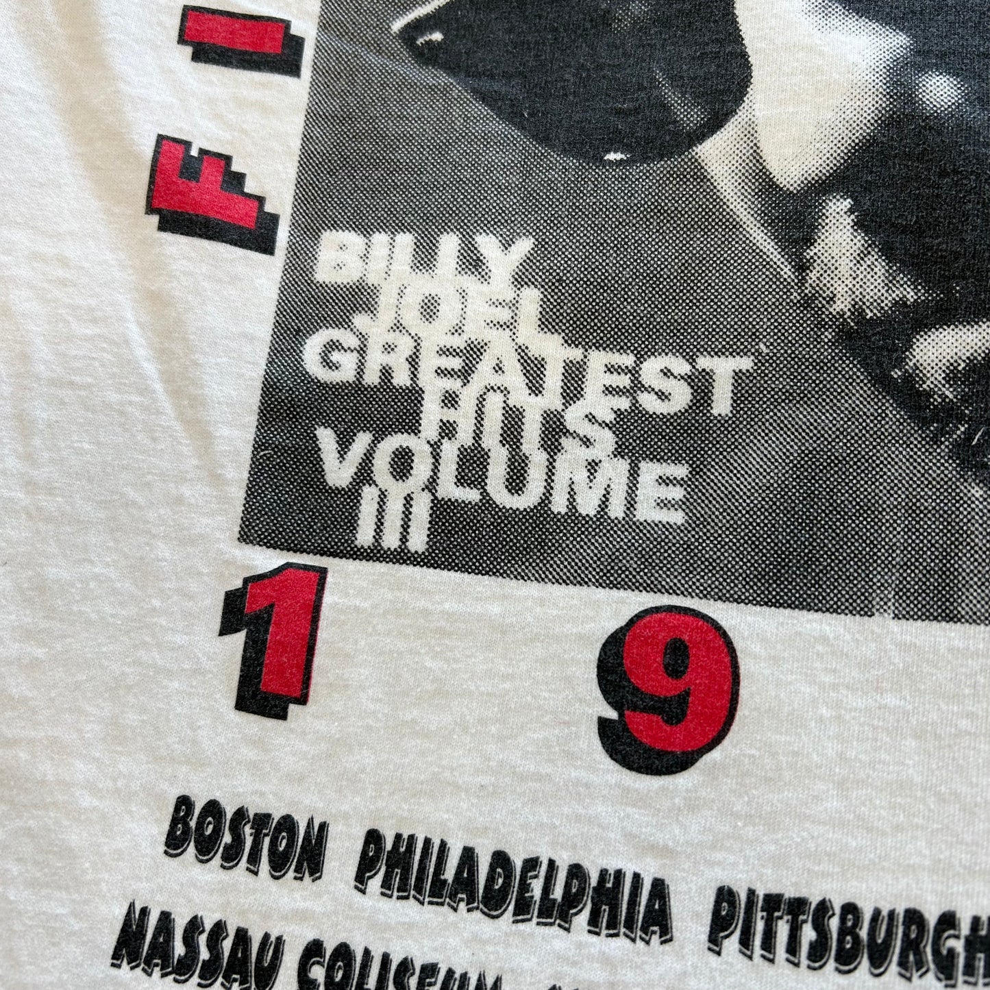 90's Billy Joel ビリージョエル”ROCK AND ROLL"ワールドツアーTシャツ ロンT 白(L)/A6521T-SO