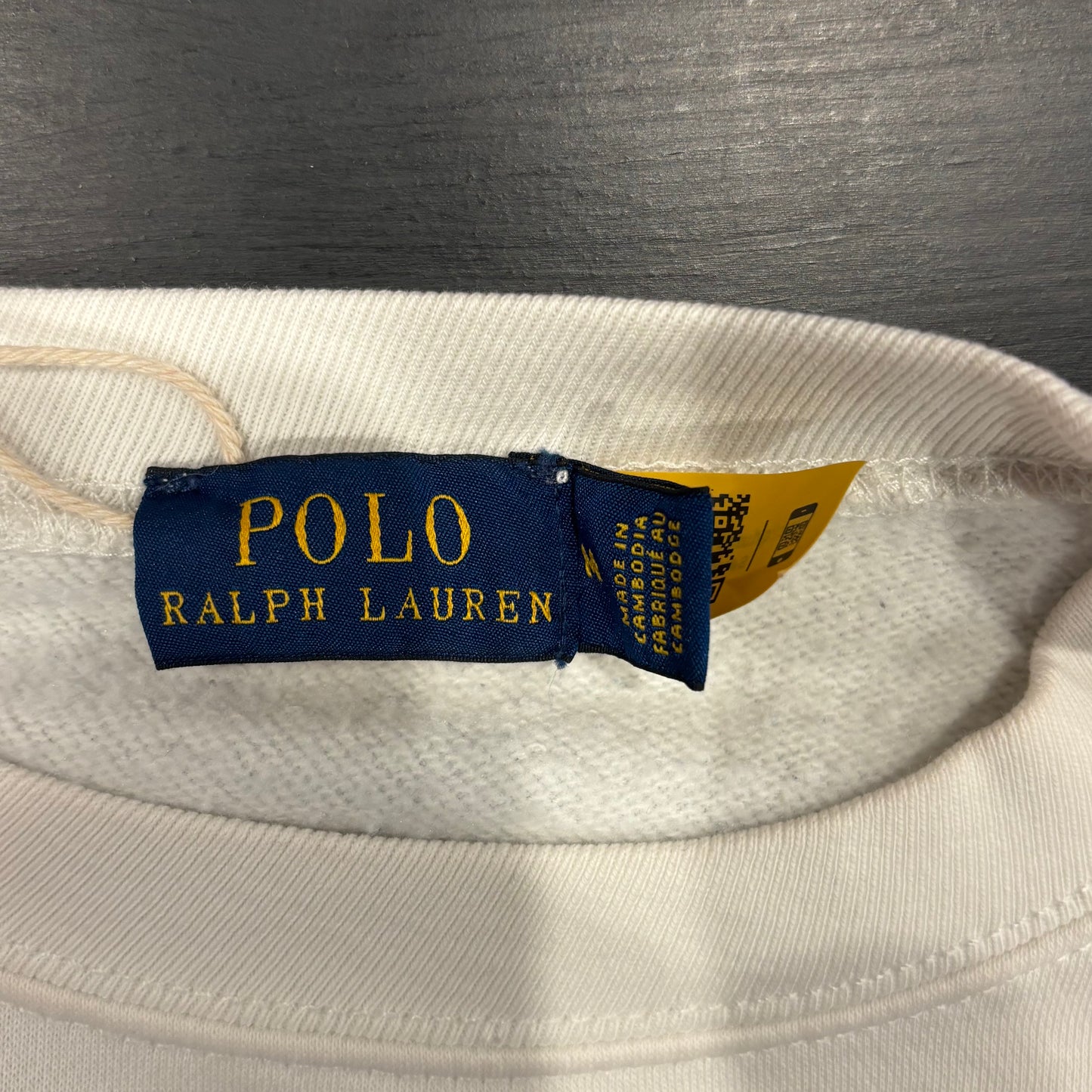 00's Ralph Lauren ラルフローレン ポロベア ボーダースウェット 白赤 (XL)/B1153S-SO
