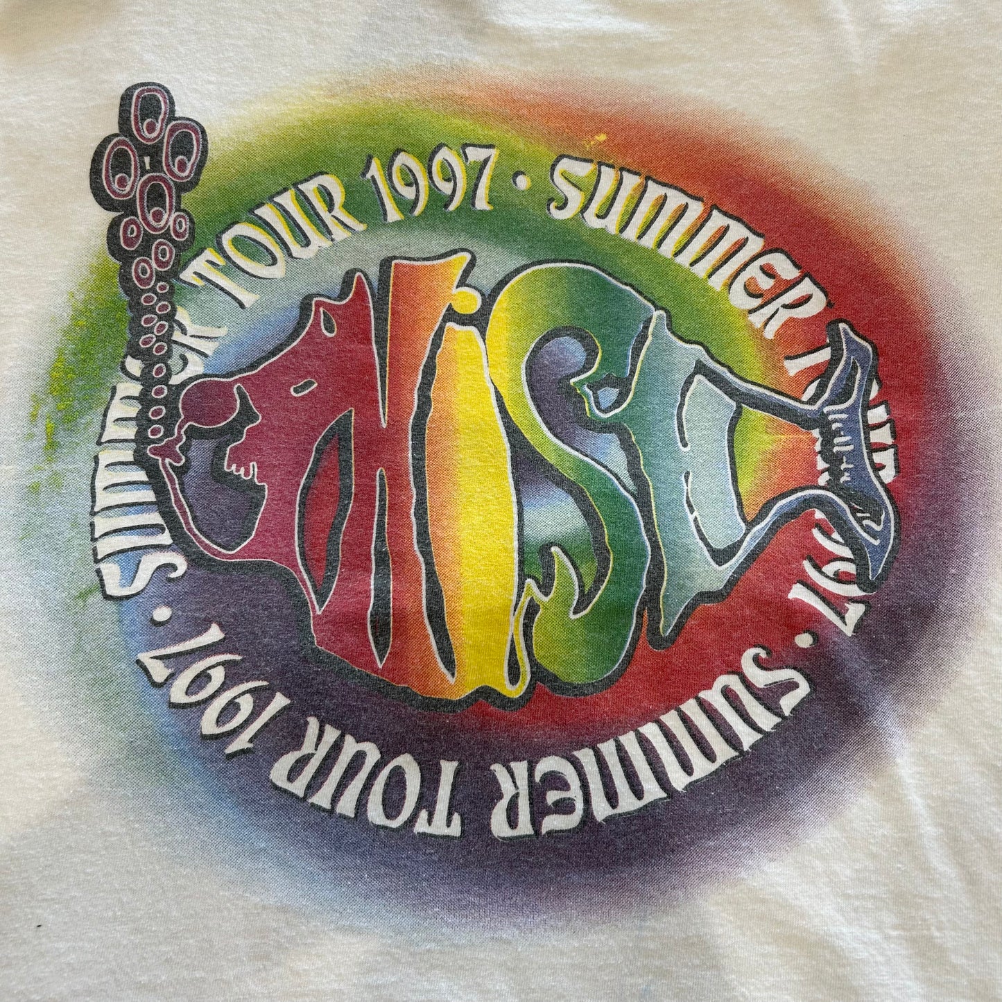 90's PHISH フィッシュ 1997'Summer Tour Tシャツ 白(XL)/A6522T-SO