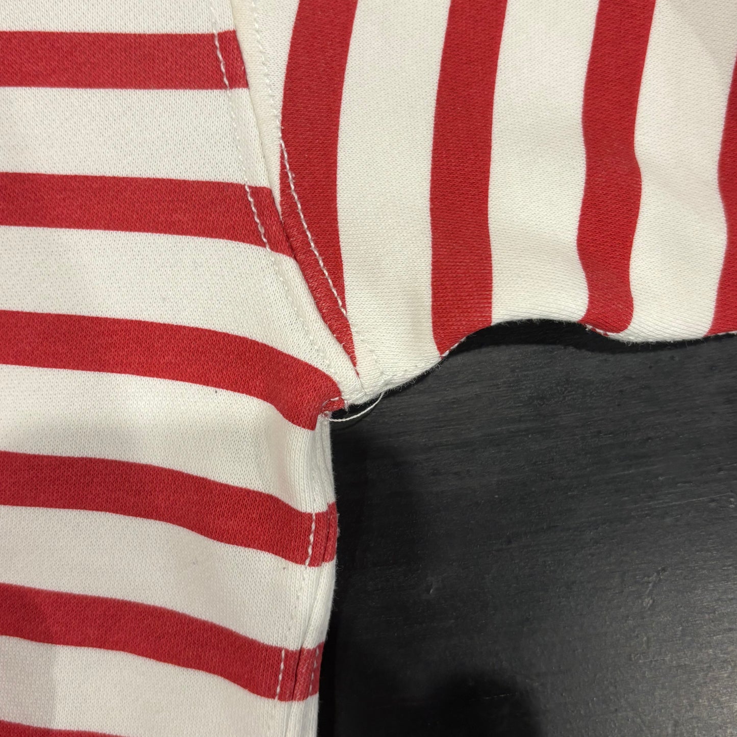 00's Ralph Lauren ラルフローレン ポロベア ボーダースウェット 白赤 (XL)/B1153S-SO