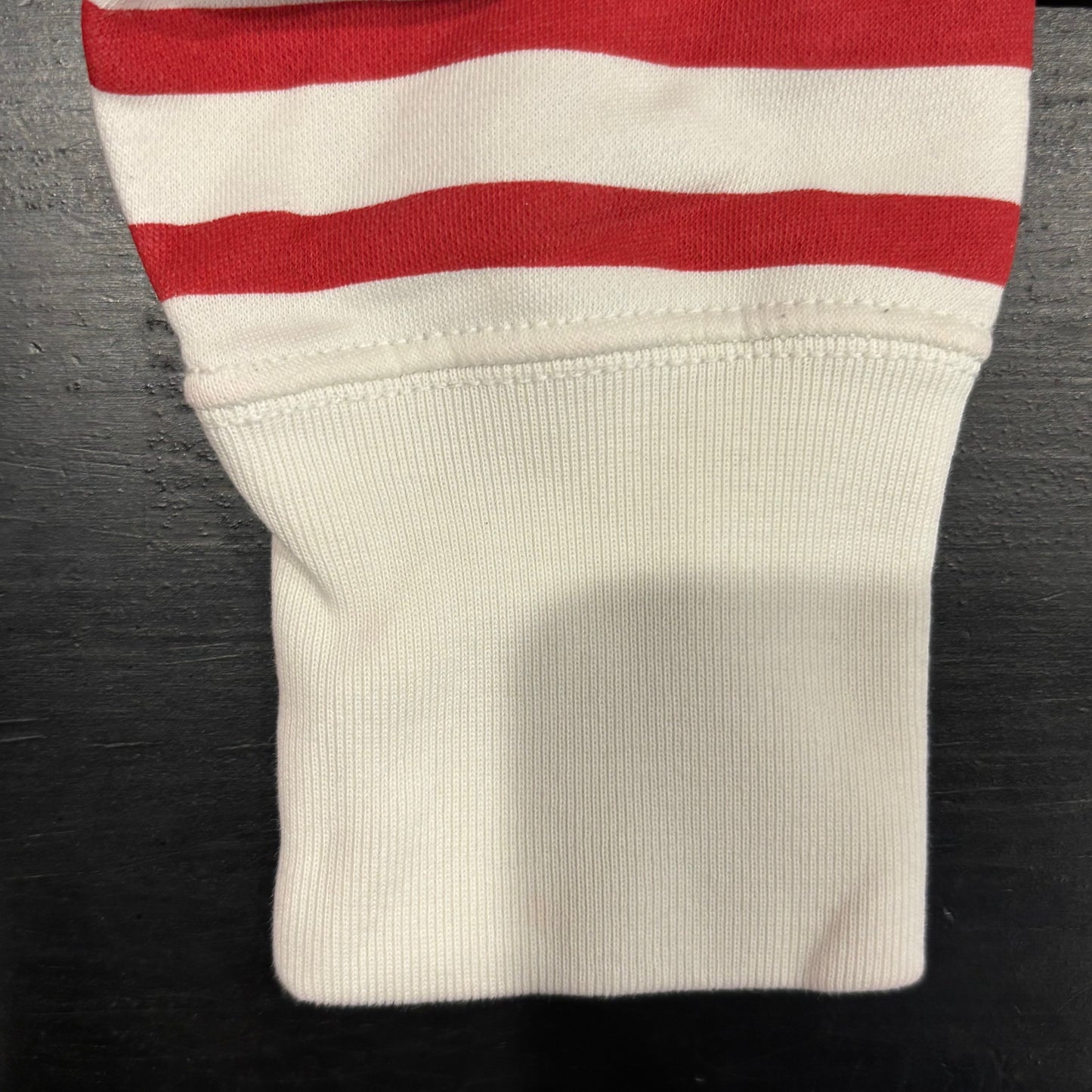00's Ralph Lauren ラルフローレン ポロベア ボーダースウェット 白赤 (XL)/B1153S-SO