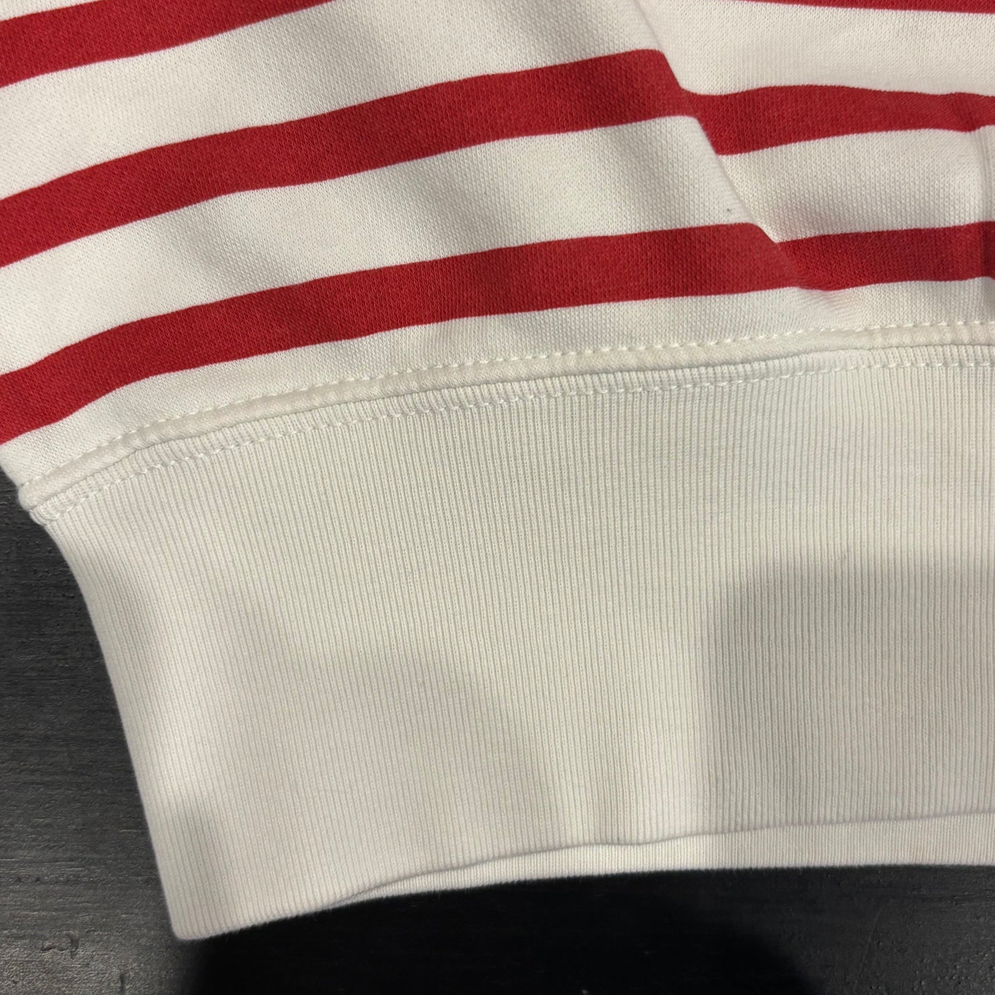 00's Ralph Lauren ラルフローレン ポロベア ボーダースウェット 白赤 (XL)/B1153S-SO