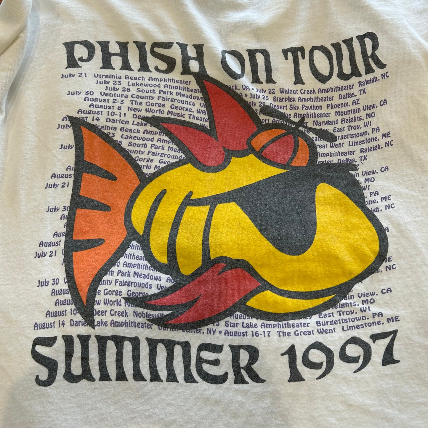 90's PHISH フィッシュ 1997'Summer Tour Tシャツ 白(XL)/A6522T-SO