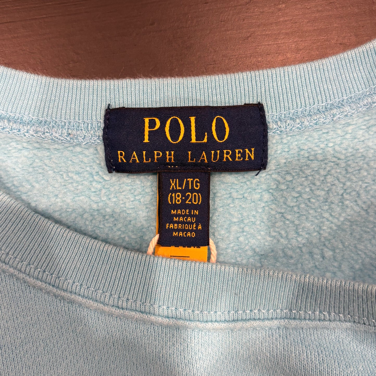 00's Ralph Lauren ラルフローレン ポロベアスウェット 水色 (XL)/B2872S-SO