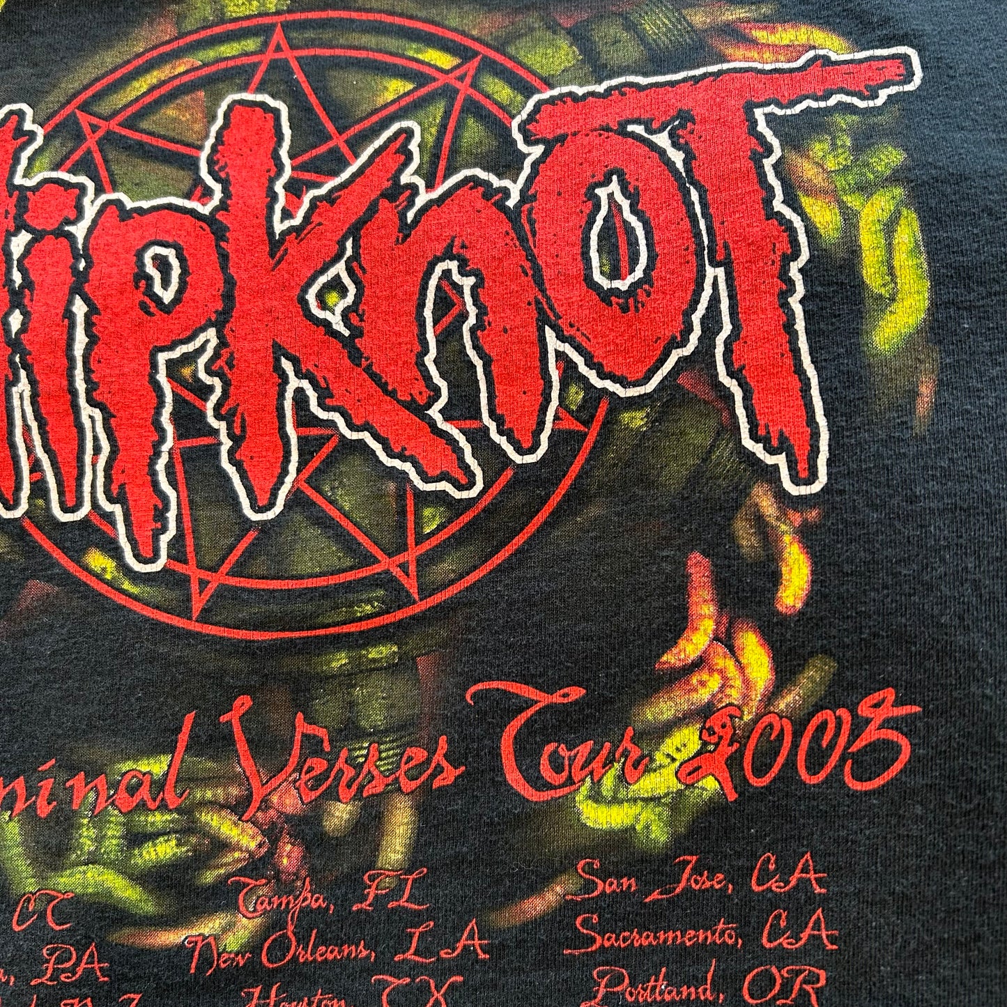 00's SlipKnot スリップノット"Subliminal Verses"Tour2005 ツアーT 黒(XL)/A6526T-SO