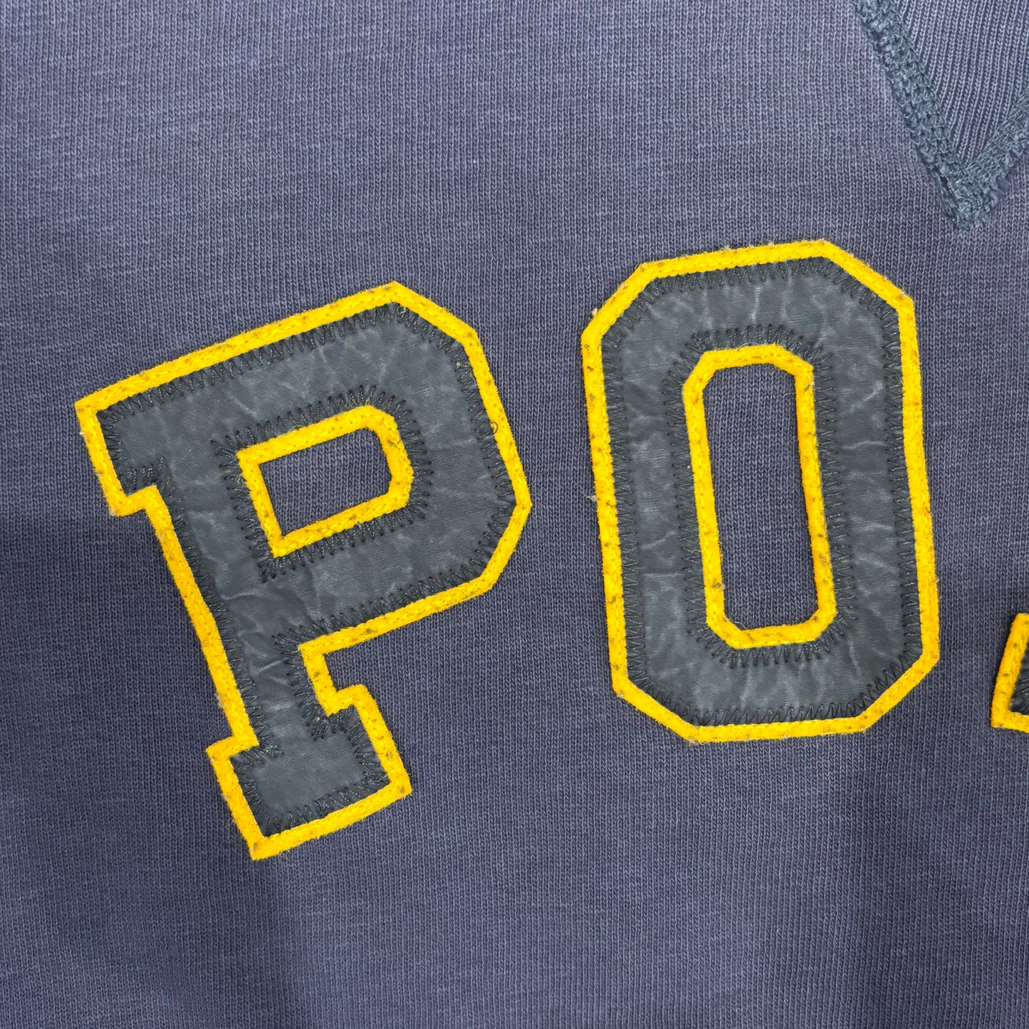 00's Ralph Lauren ラルフローレン "POLOワッペン" 両Vスウェット 紺 (S)B0401S-SO