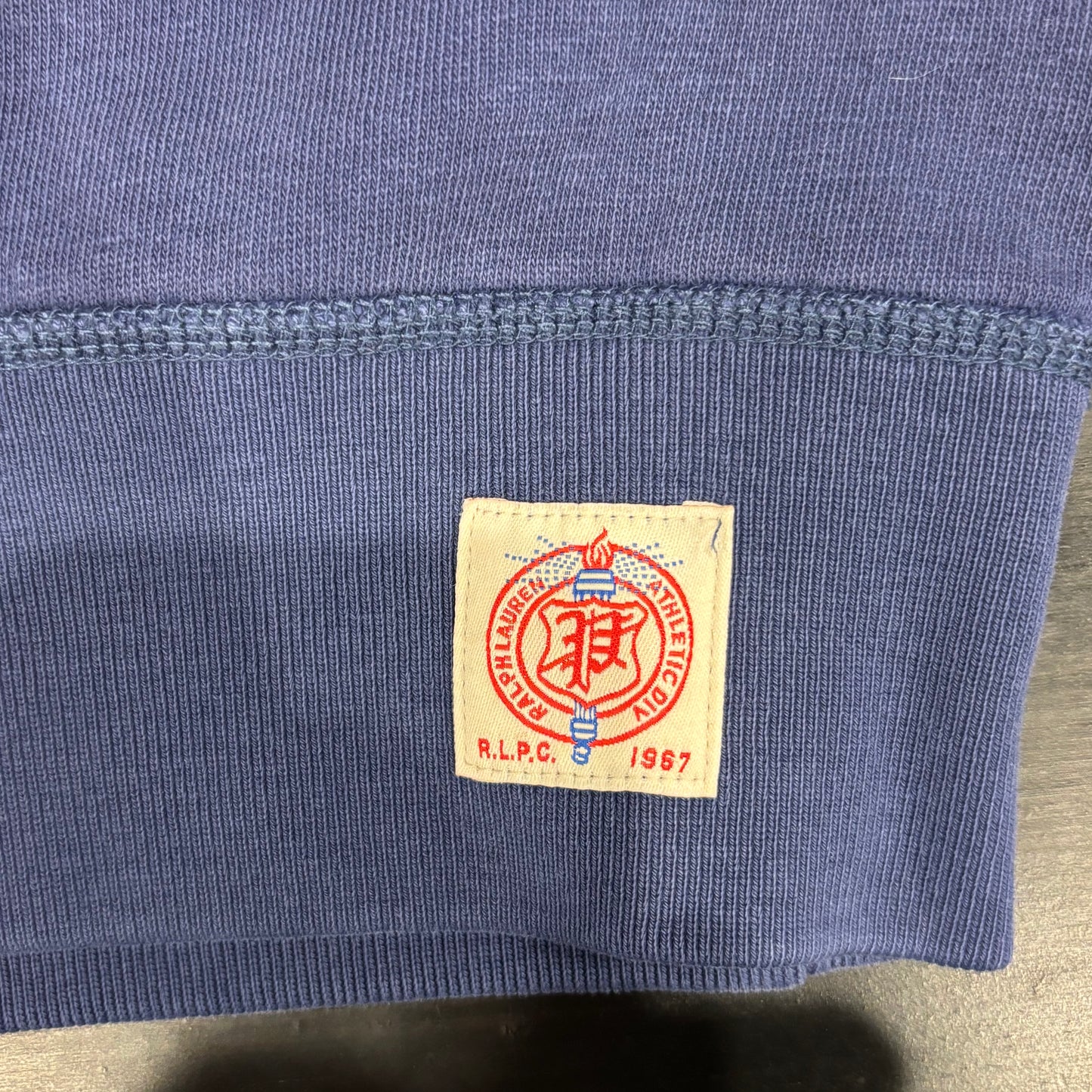 00's Ralph Lauren ラルフローレン "POLOワッペン" 両Vスウェット 紺 (S)B0401S-SO