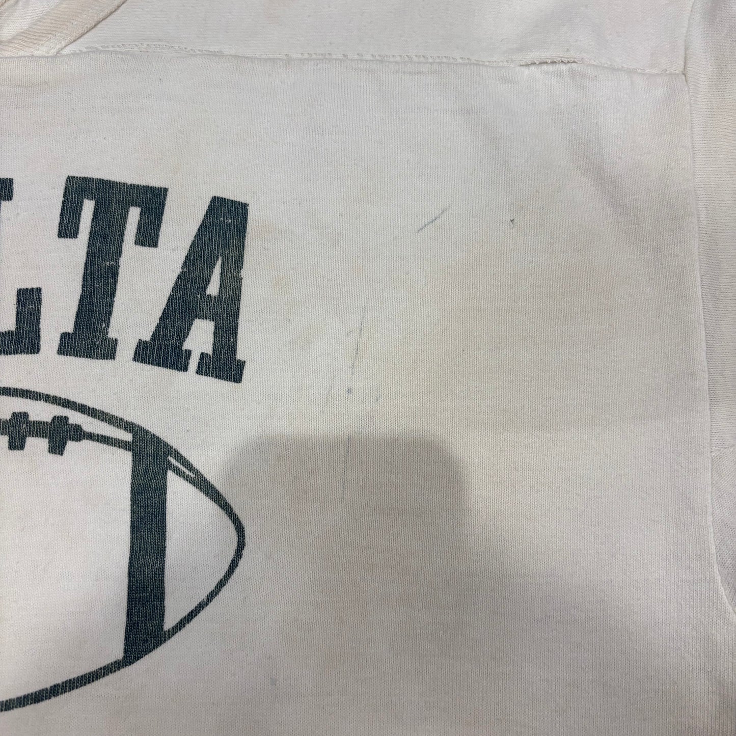 70's RUSSEL フットボールT DELTA FOOTBALL 白 (XL)/A3428T-TO