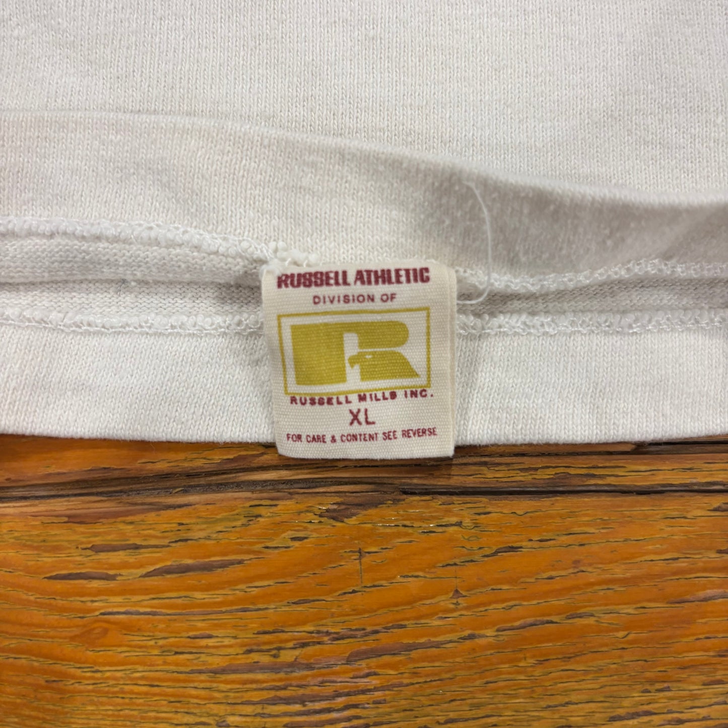 70's RUSSEL フットボールT DELTA FOOTBALL 白 (XL)/A3428T-TO